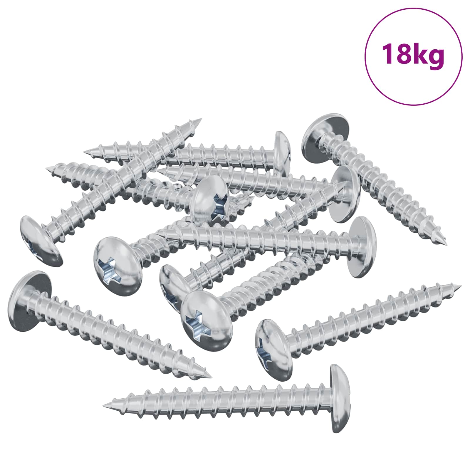 Fa csavar 8182 pcs ezüst 8,8 x 31 mm vas