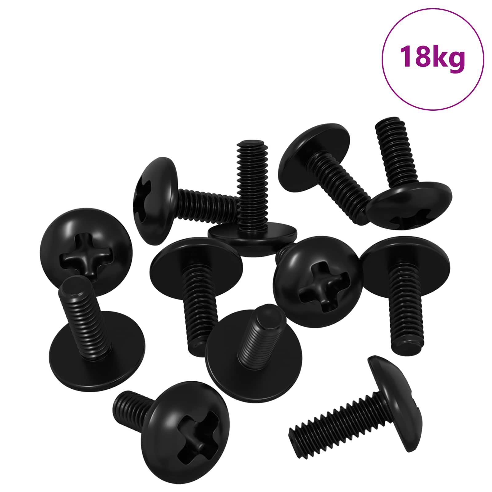 Hüvely csavarok 8182 pcs fekete 9,8 x 13 mm vas