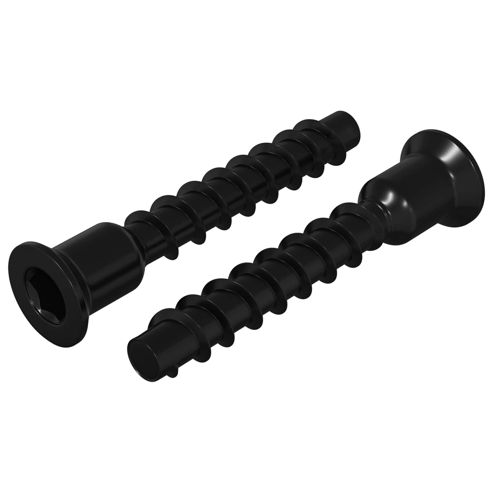 Dugós fej csavar 2 pcs fekete 10 x 40 mm vas