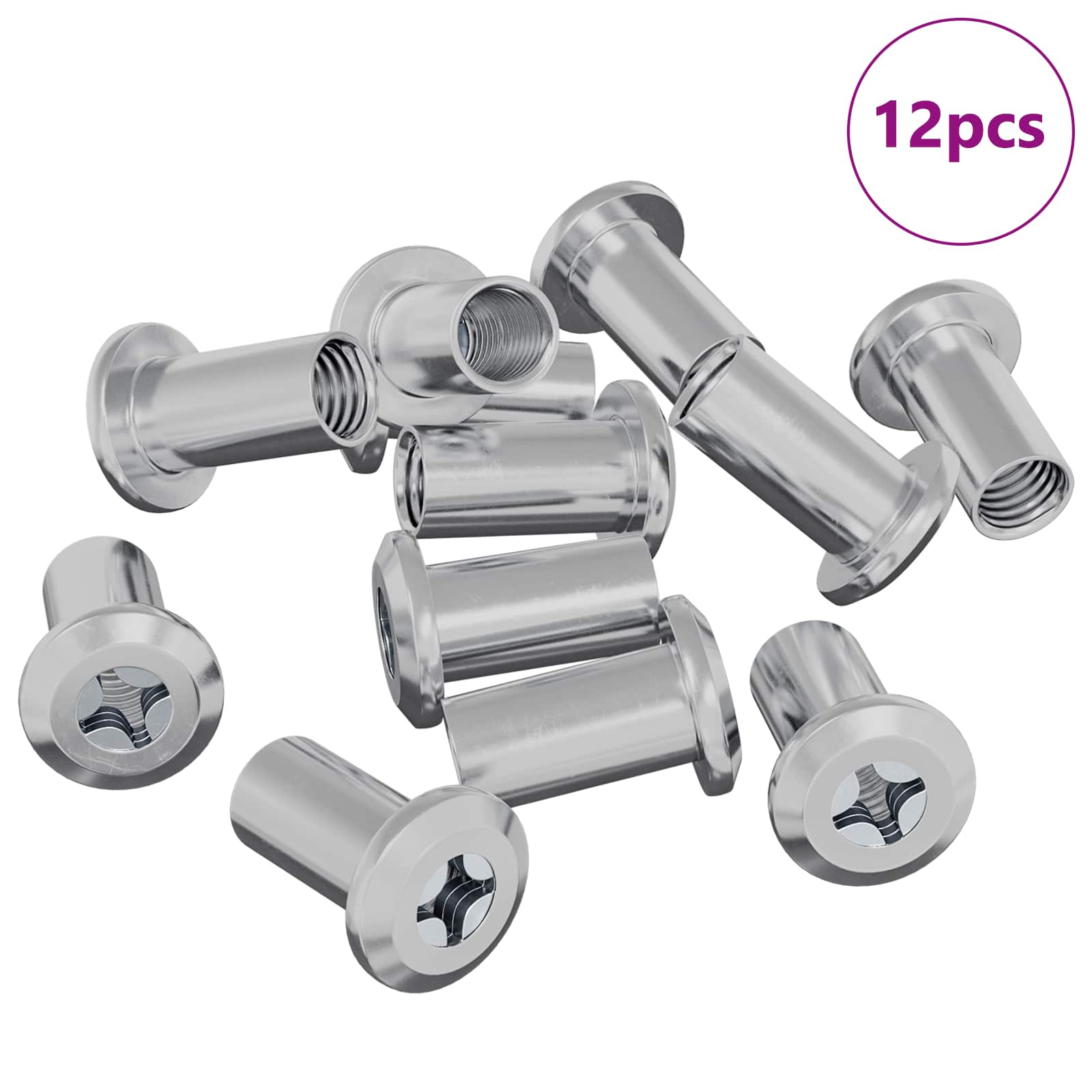 Záró anya 12 pcs nikkel m6 x 25 mm acél