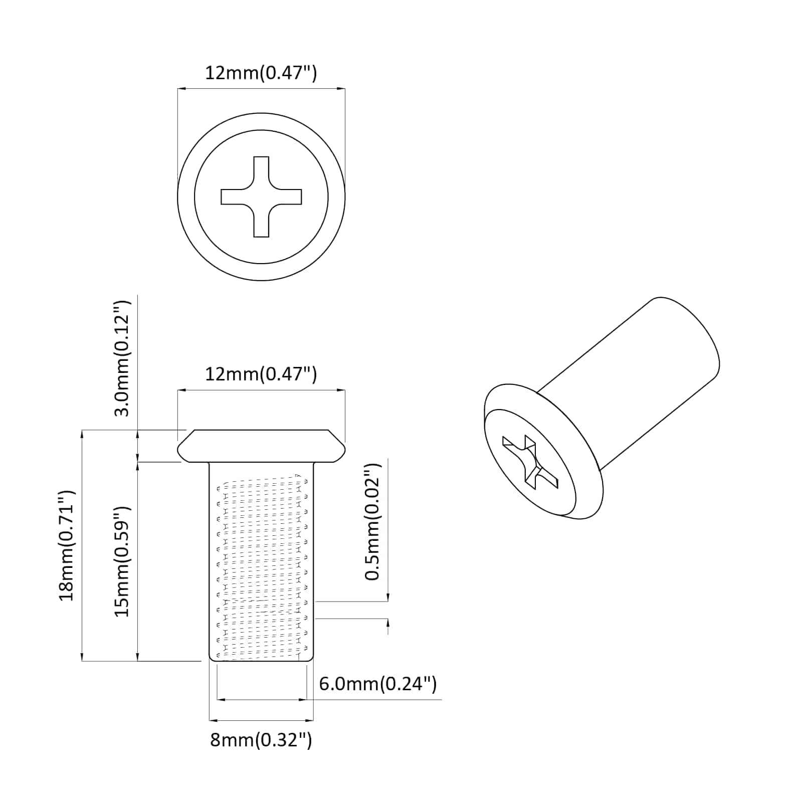 Záró anya 3673 pcs ezüst acél