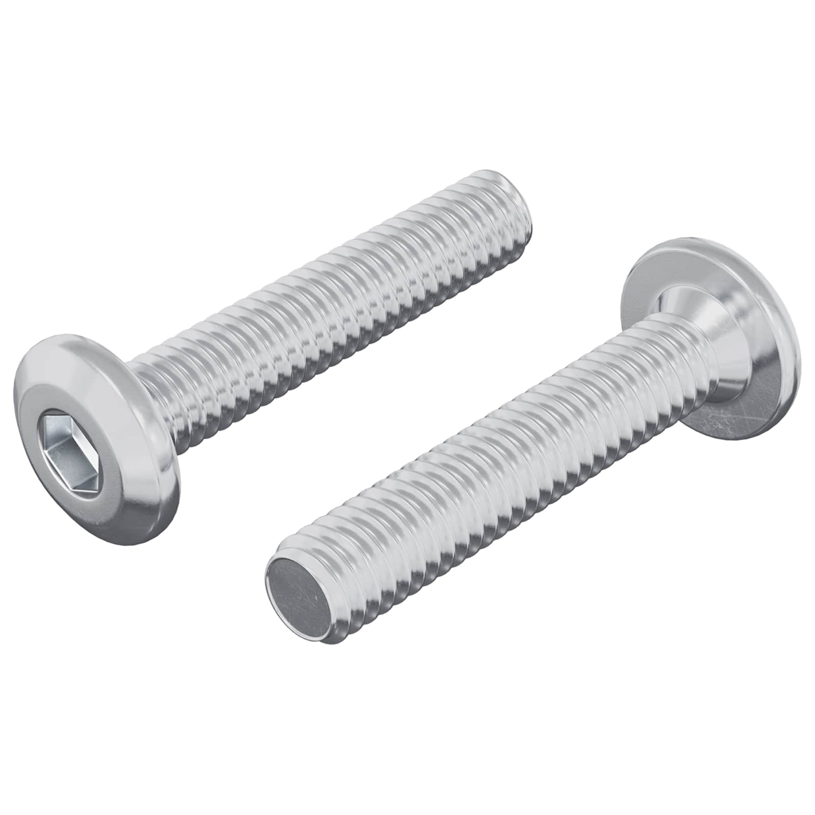 Fejzár csavar 2 pcs ezüst m6 x 35 mm acél
