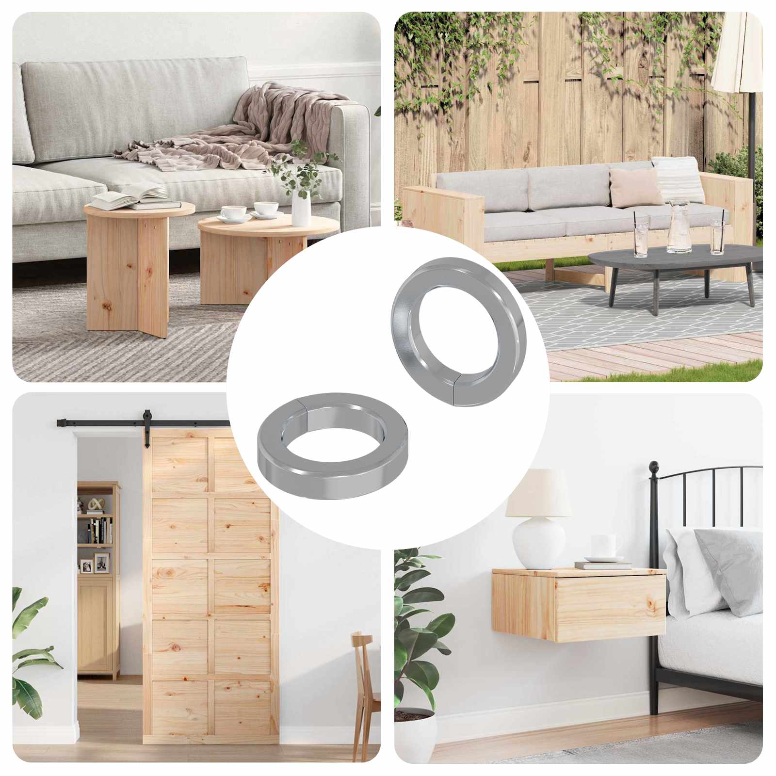 Rugós mosó 2 pcs fehér 13 x 1 mm vas