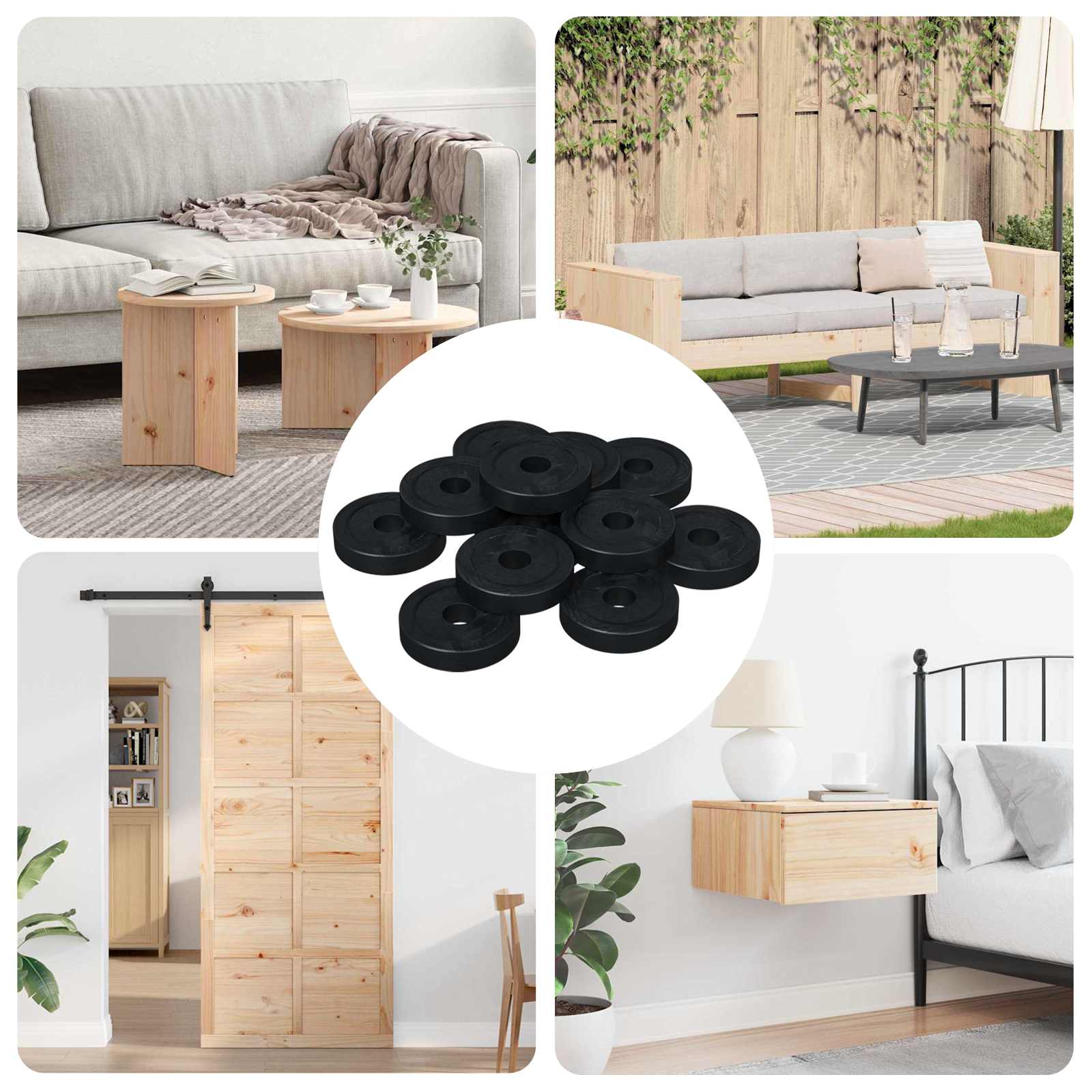 Alkalmas lapos alátéthez 12 pcs fekete 15 x 4 x 3 mm