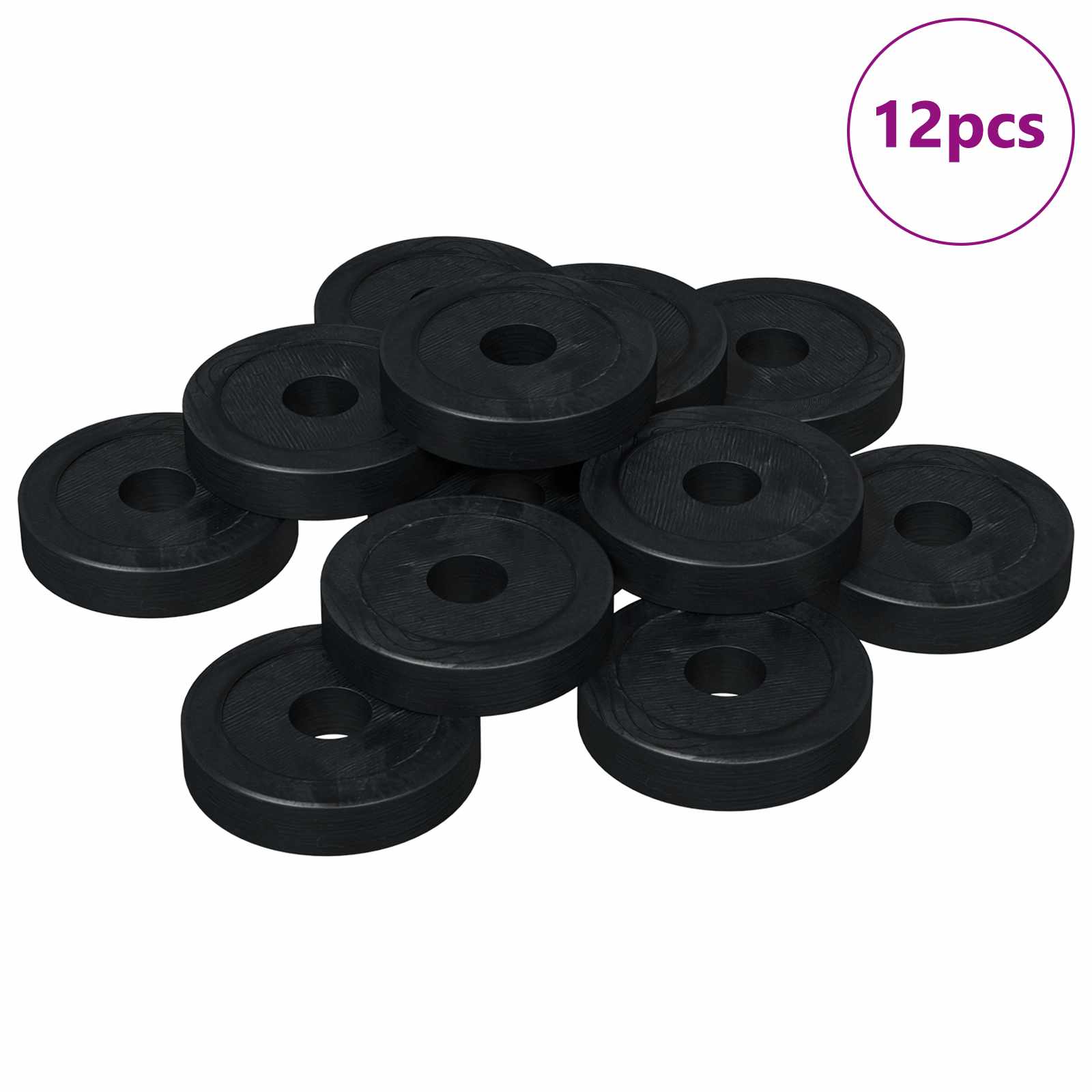 Alkalmas lapos alátéthez 12 pcs fekete 15 x 4 x 3 mm