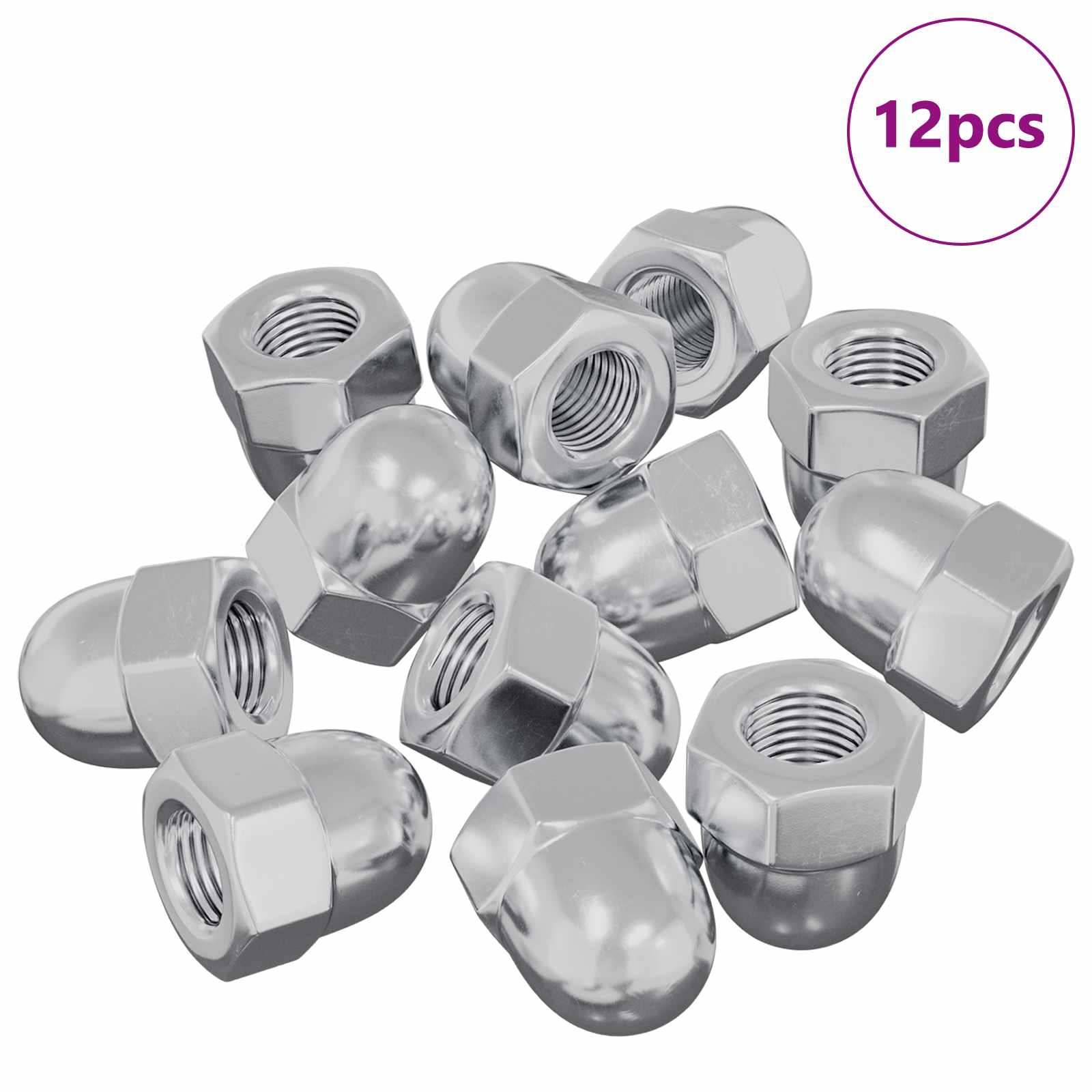 Anyából 12 pcs ezüst m6 x 10 mm vas