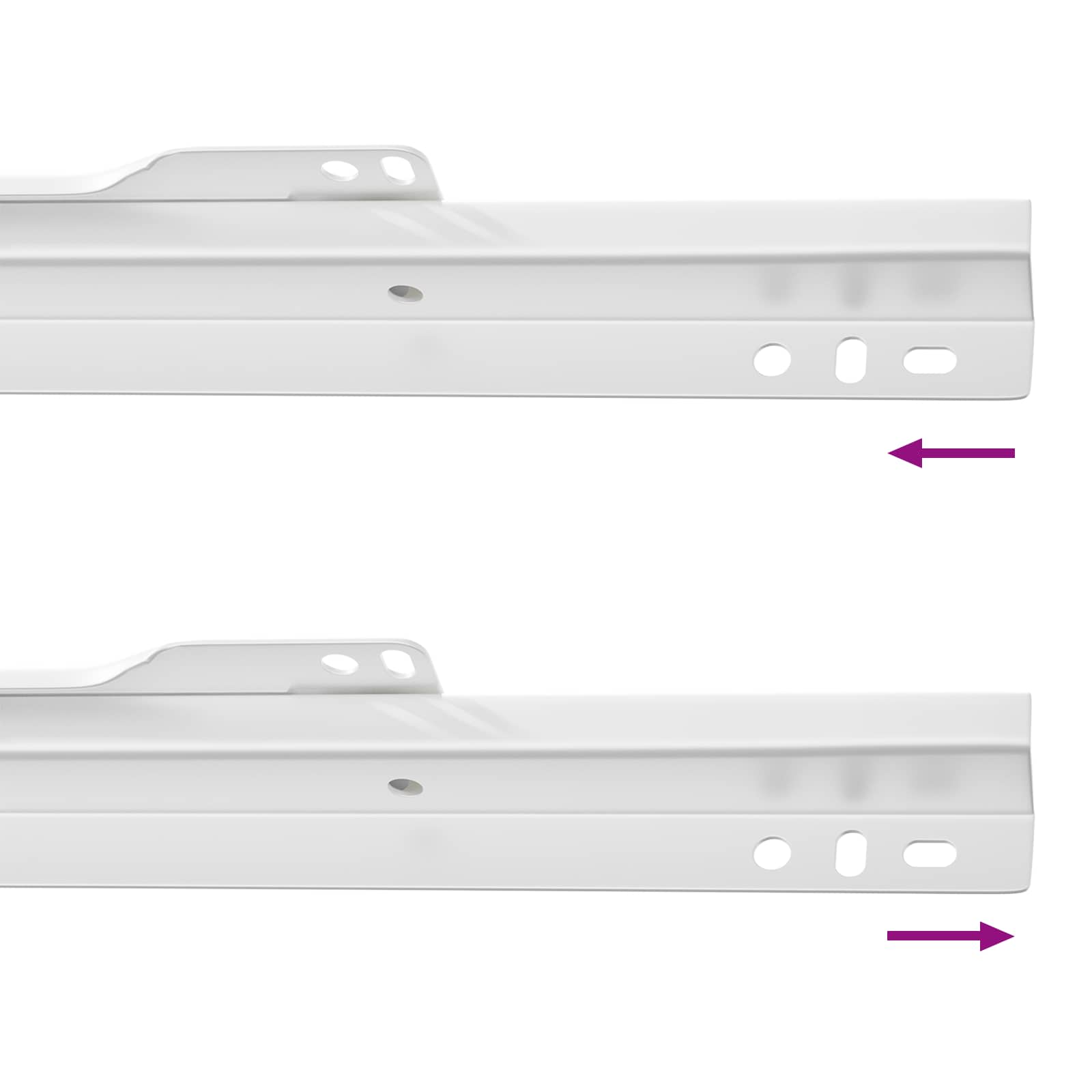 Fiók csúszó 12 pcs fehér 250 mm acél