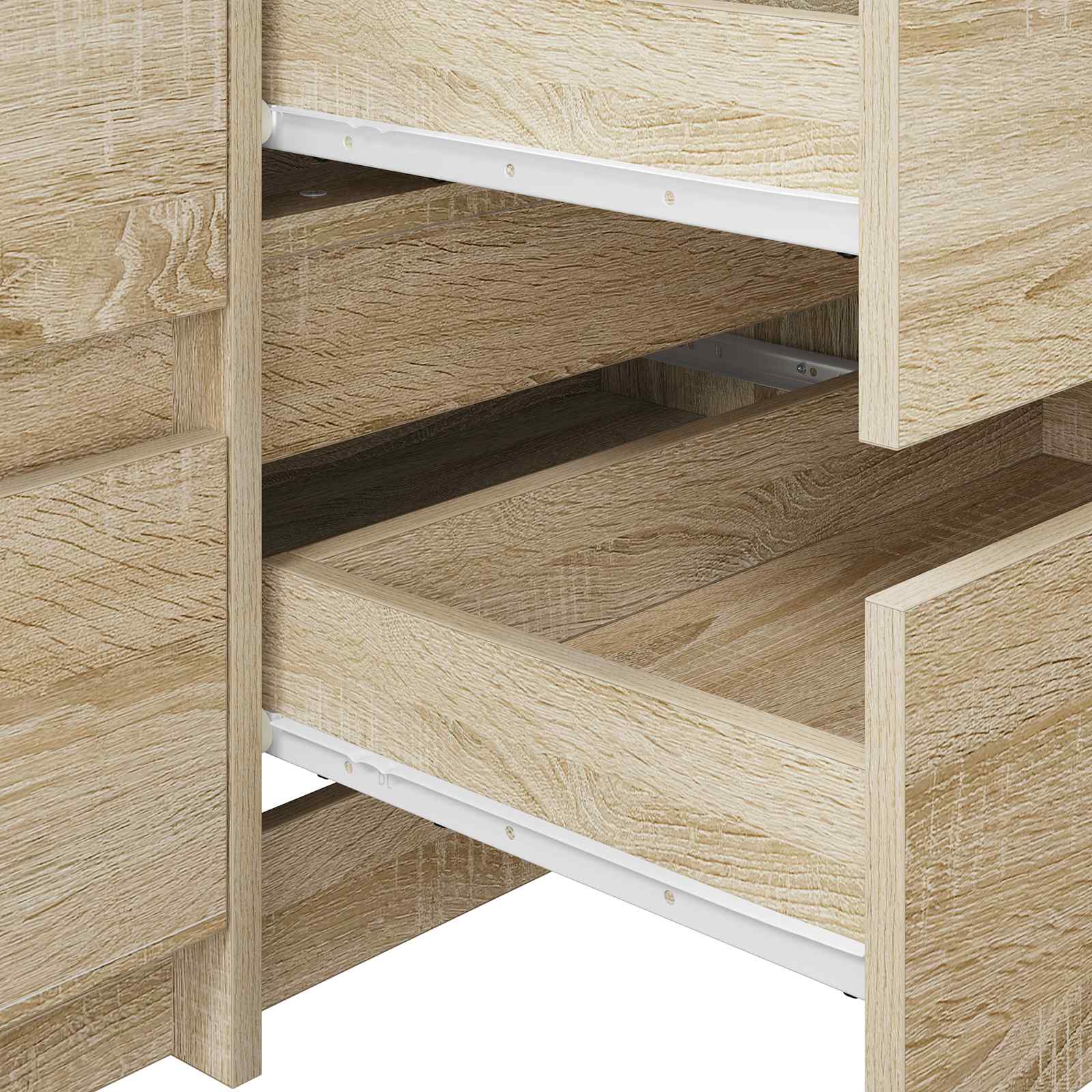 Fiók csúszó 2 pcs fehér 300 mm acél