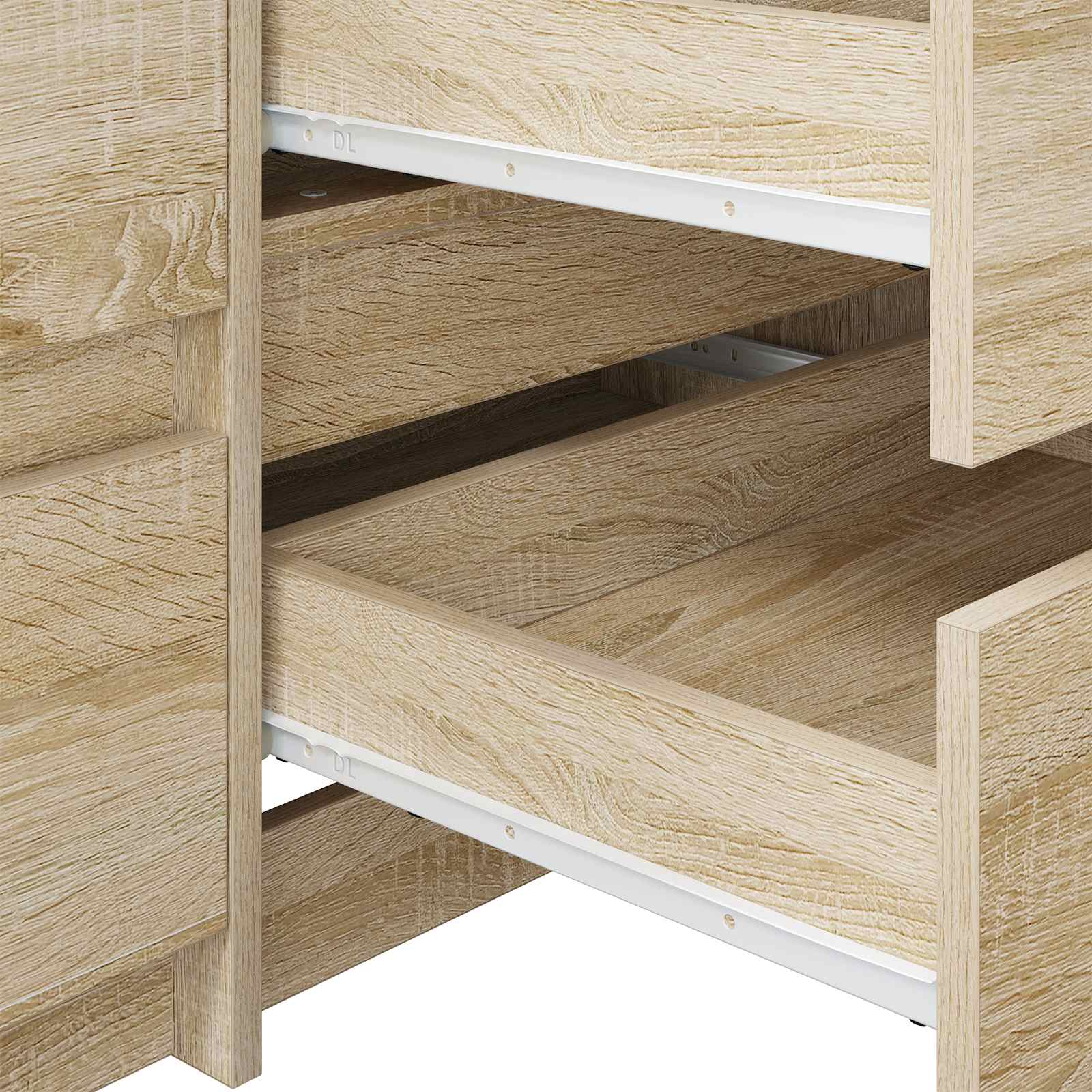 Fiók csúszó 2 pcs fehér 350 mm acél