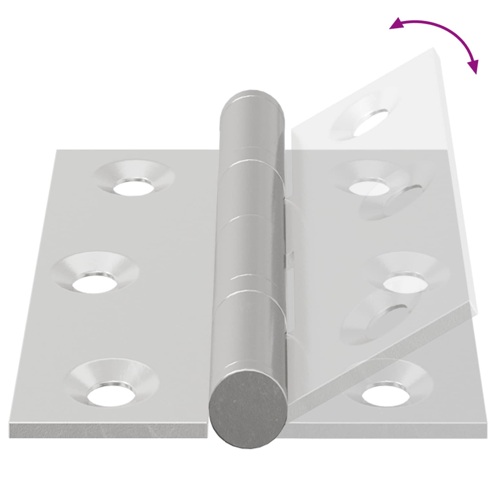 Zsanér 720 pcs ezüst 50 x 38 x 1,3 mm acél