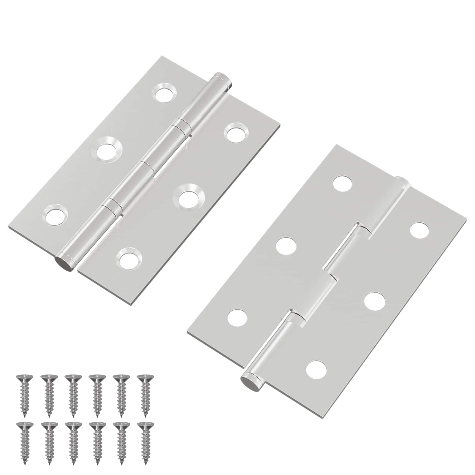 Zsanér egyszínű 2 pcs ezüst 58 x 35 x 1 mm acél