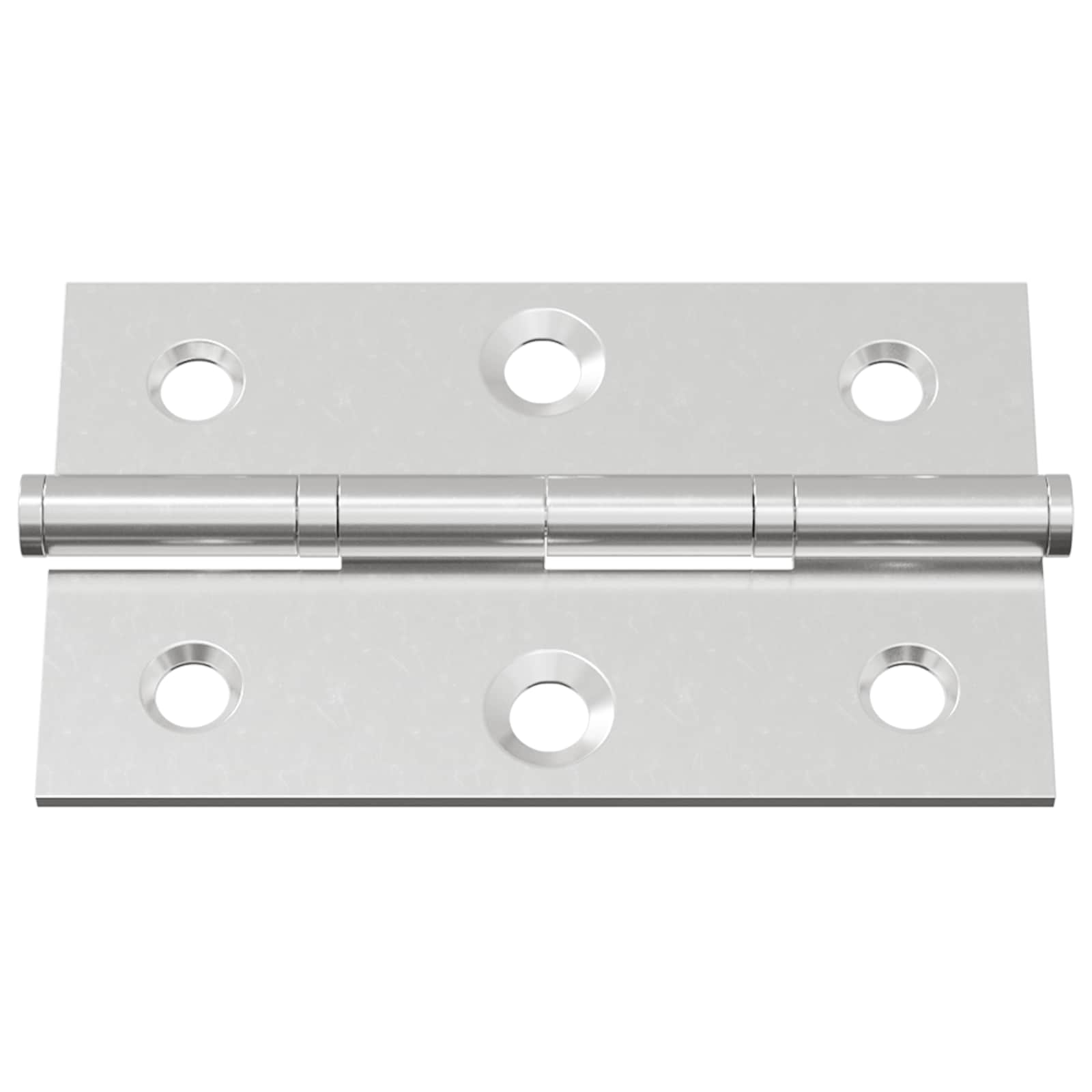 Zsanér egyszínű 2 pcs ezüst 58 x 35 x 1 mm acél