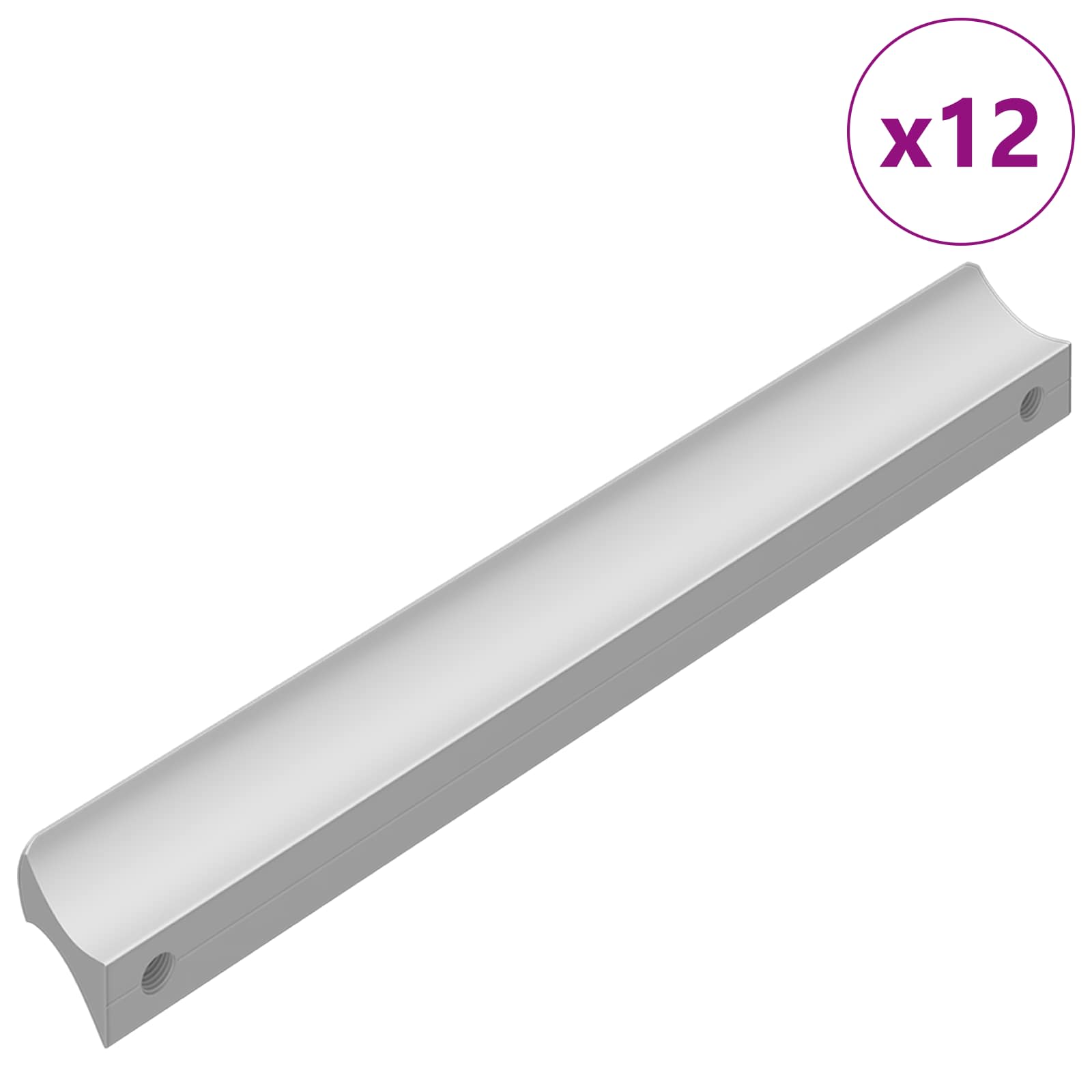 Fogantyú egyszínű 12 pcs ezüst 105.7 x 7.4 x 15.5 mm alumínium