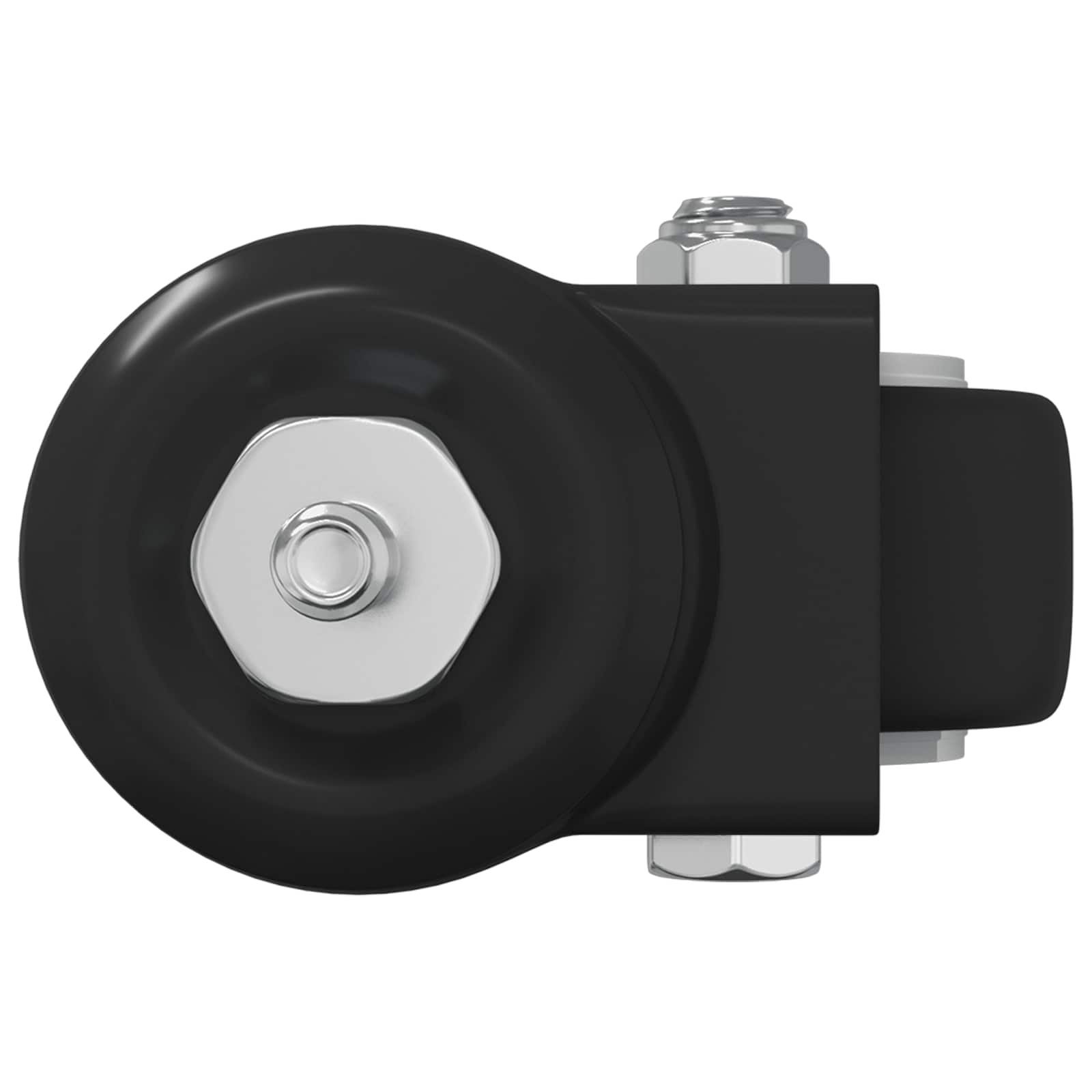 Forgó kerék 2 pcs fekete m6 mm vas és nylon