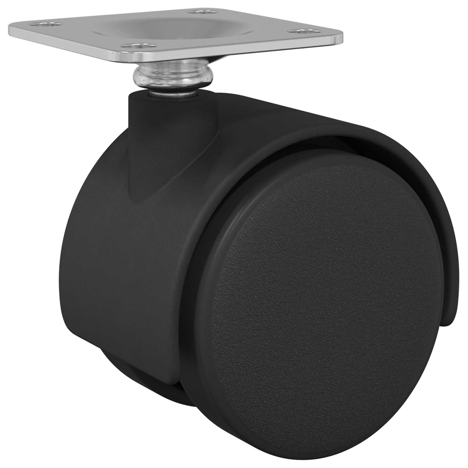 Forgó kerék 2 pcs fekete 54 mm vas és pp