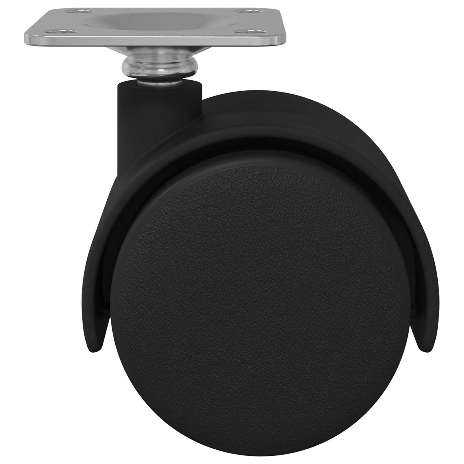 Forgó kerék 2 pcs fekete 54 mm vas és pp