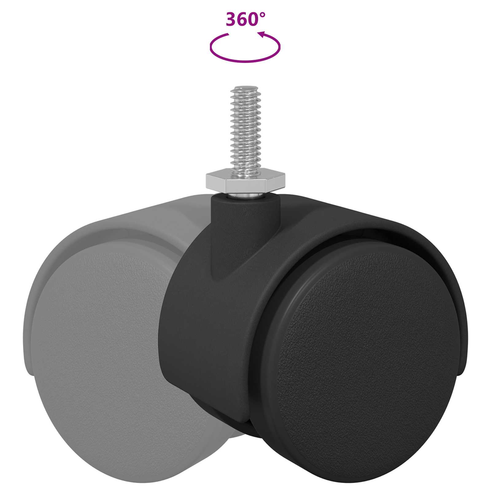 Kerekek 12 pcs fekete és ezüst 37,8 x 40 mm vas és pp