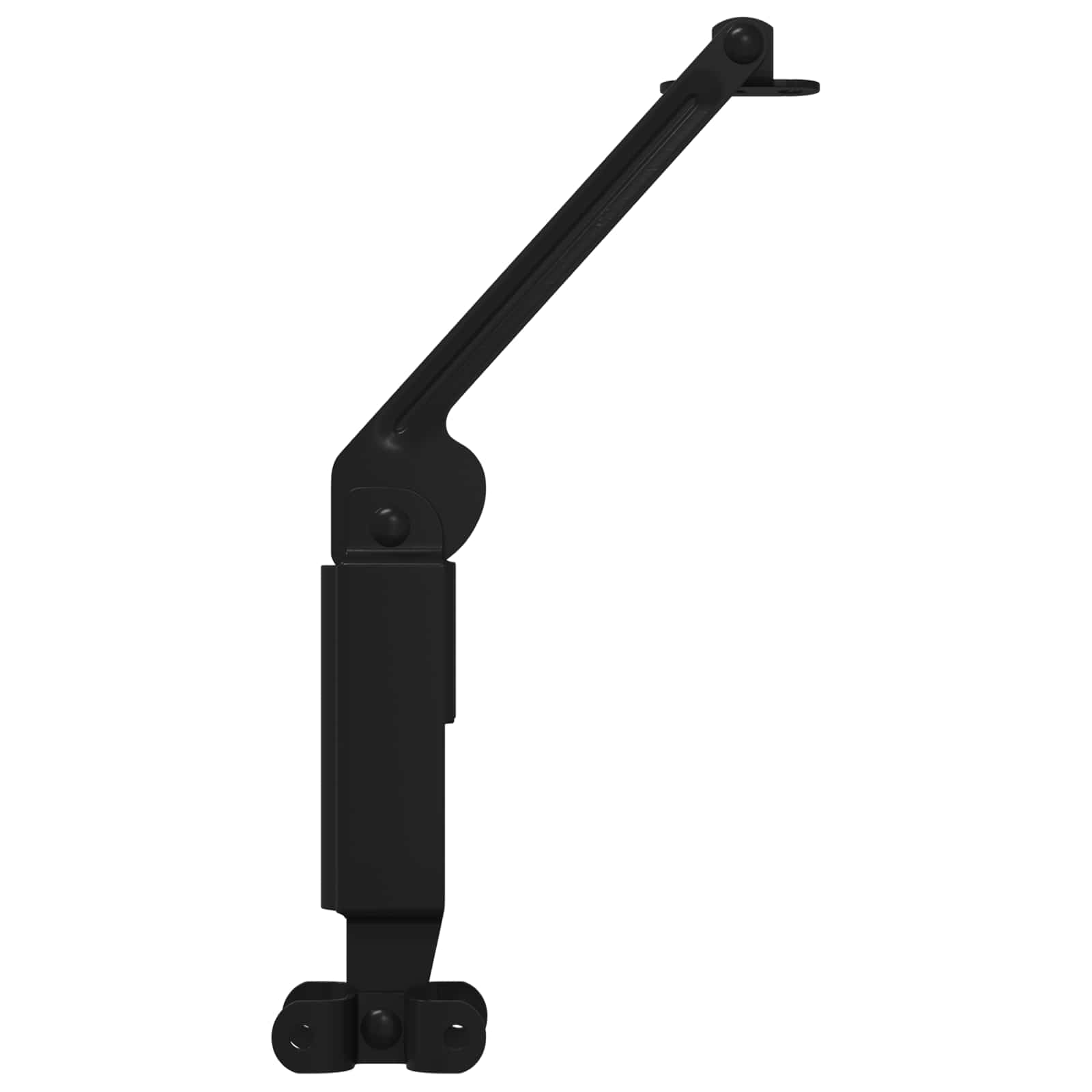 Fedél támogató zsanér 12 pcs fekete 192 x 32 x 50 mm acél