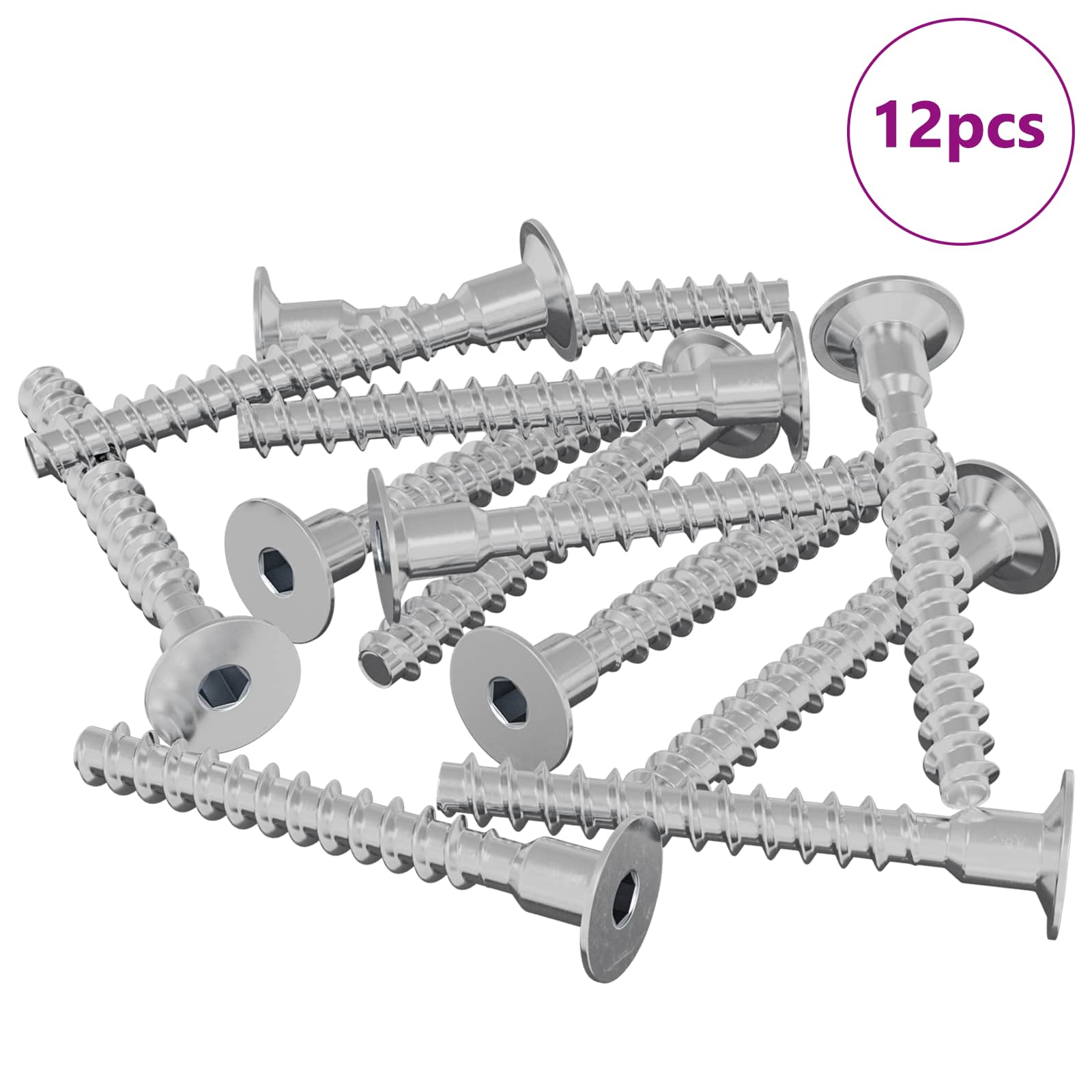 Csavar 12 pcs horganyzott 5 x 40 mm vas