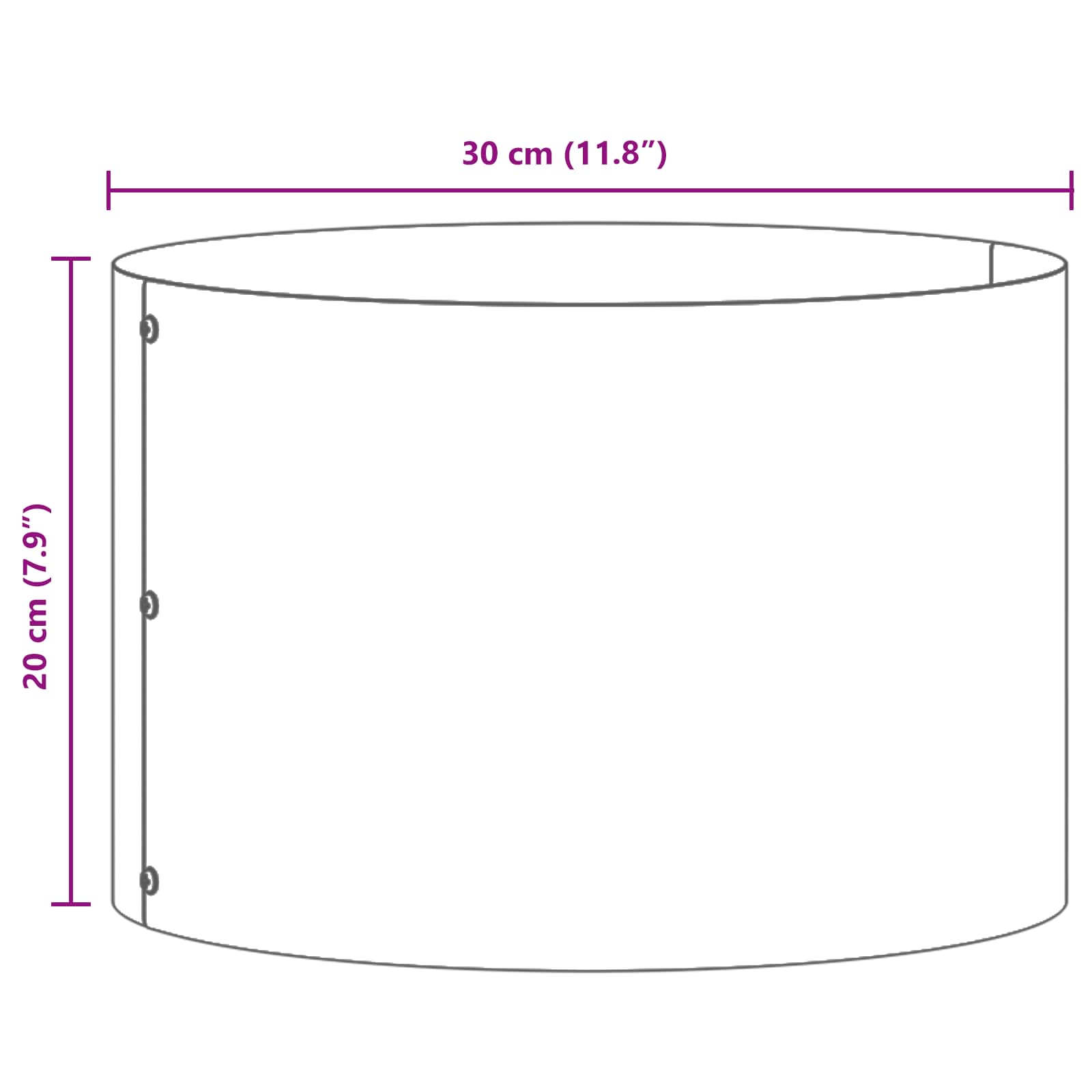 Ültető gyűrű 5 pcs barna 30 x 30 x 20 cm időjárásálló acél