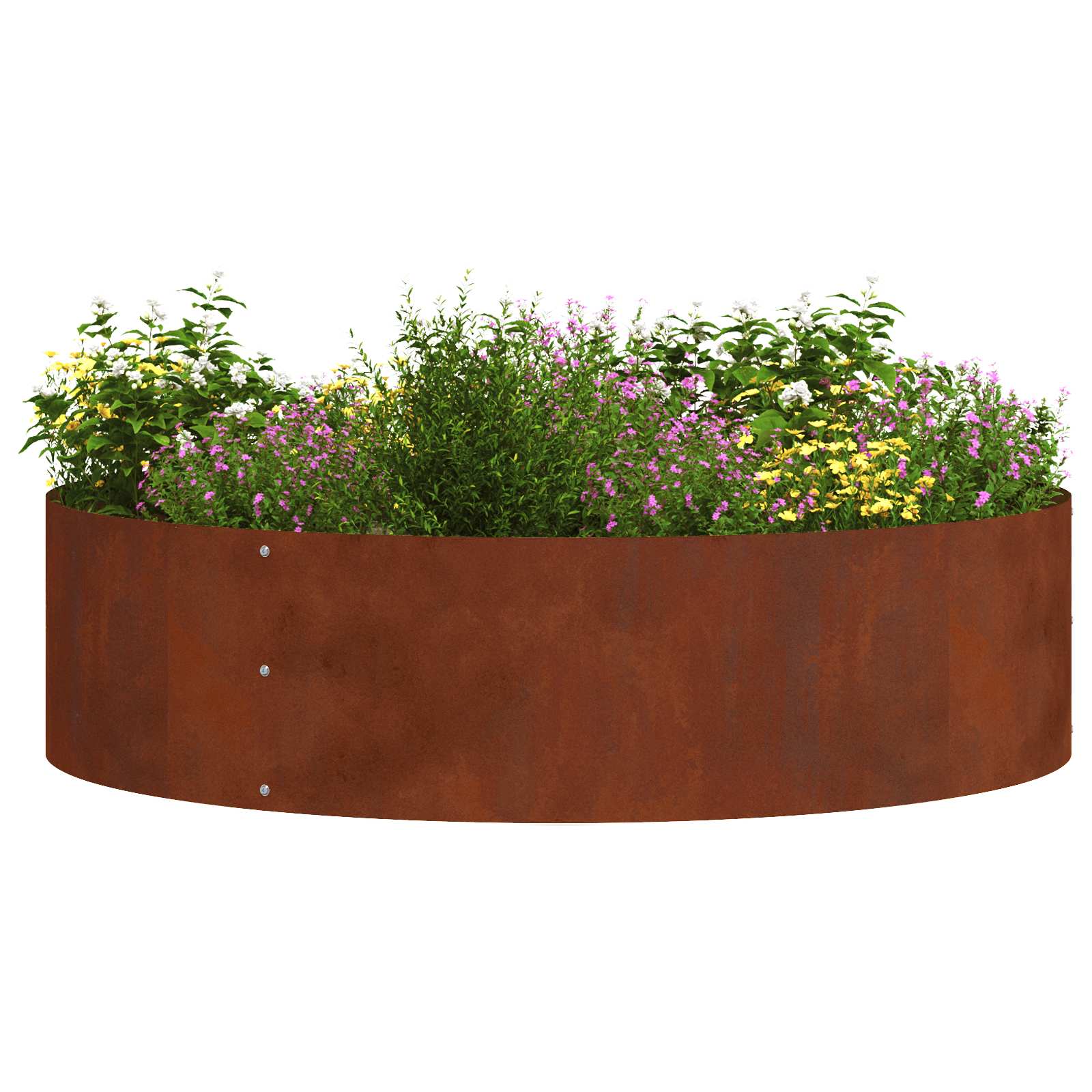 Ültető gyűrű 5 pcs barna 80 x 80 x 20 cm időjárásálló acél