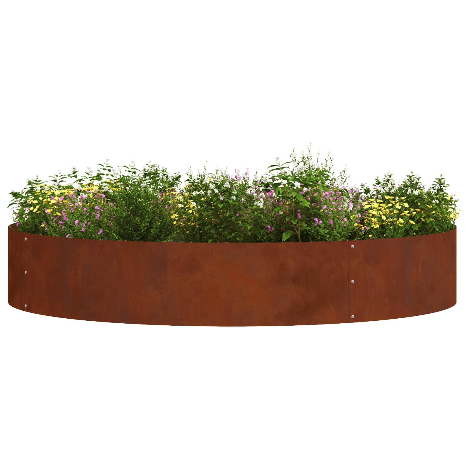 Ültető gyűrű 5 db rozsdás 120 x 120 x 20 cm időjárásálló acél
