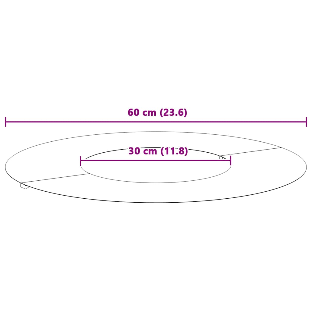 Alkalmas lapos fa gyűrűkhez 5 pcs fehér ø30 / 60 cm acél