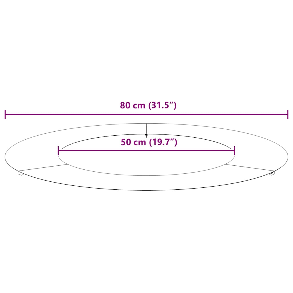 Alkalmas lapos fa gyűrűkhez 5 pcs ezüst ø50 / 80 cm