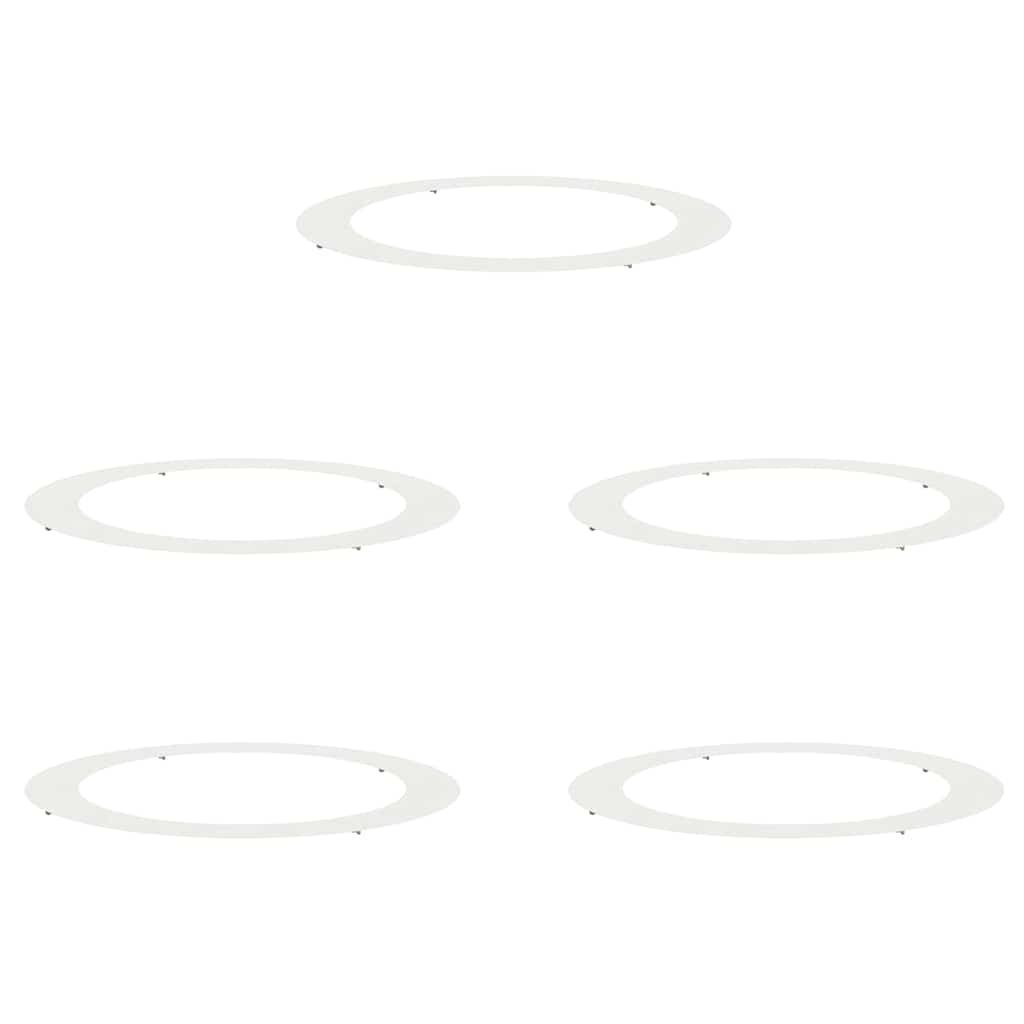 Alkalmas lapos fa gyűrűkhez 5 pcs fehér ø90 / 120 cm acél