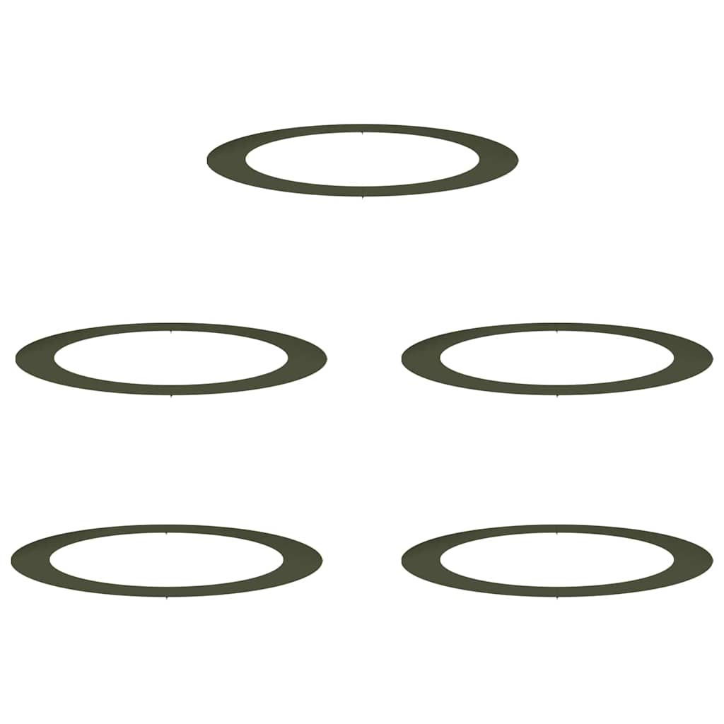Alkalmas lapos fa gyűrűkhez 5 pcs oliva zöld ø90 / 120 cm acél