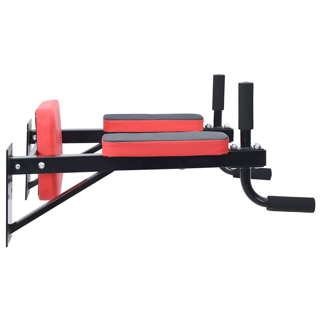 Vidaxl lepedő állomás fekete és piros 72,5 x 70 x 31 cm porszórt acél