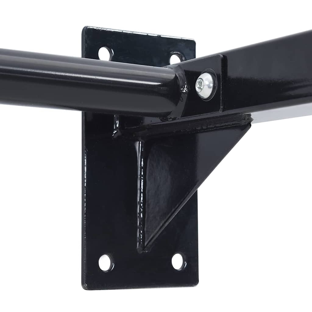 Vidaxl húzódzkodó rúd fekete és piros 92 x 51 x 18 cm porszórt acél