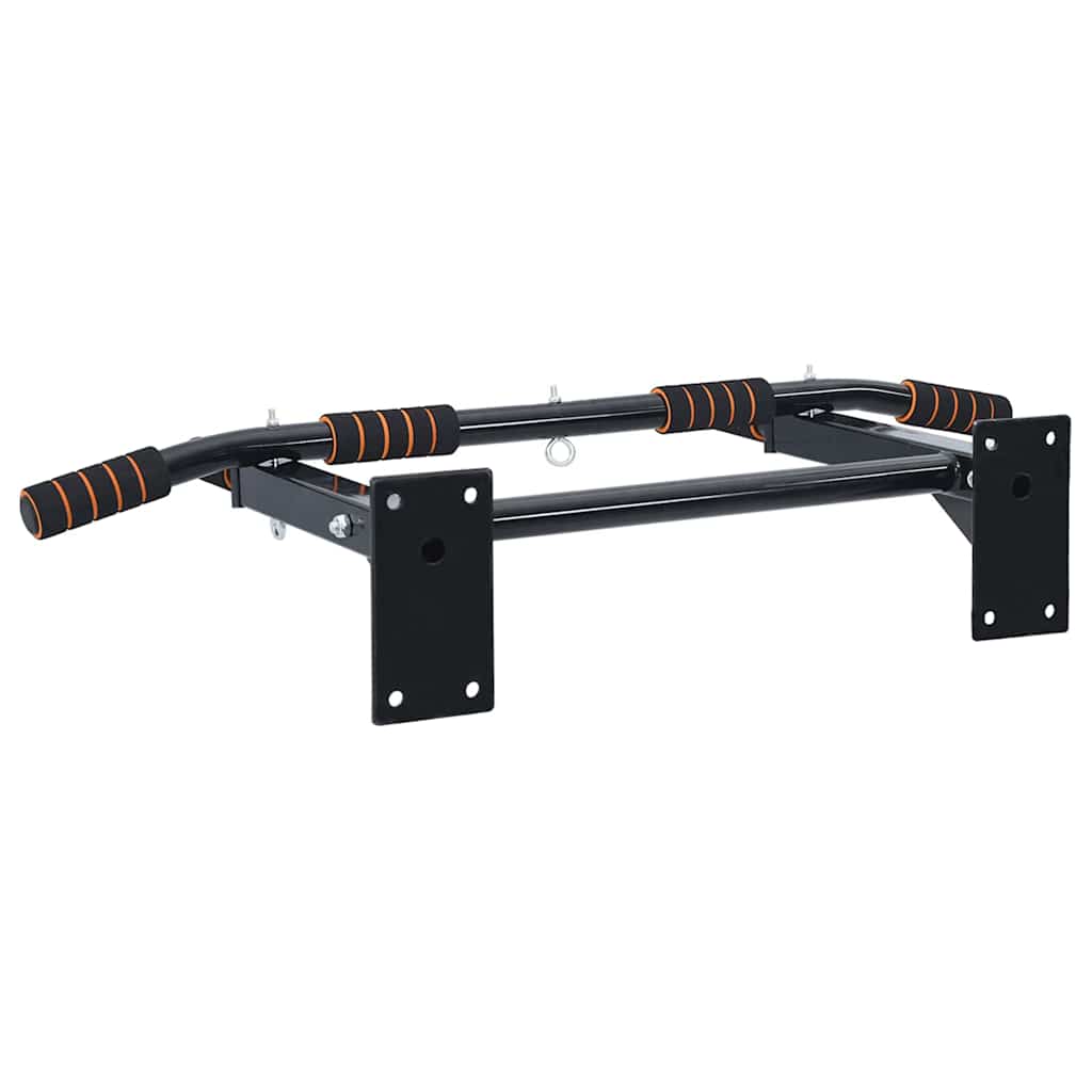 Vidaxl húzódzkodó rúd fekete és piros 92 x 51 x 18 cm porszórt acél