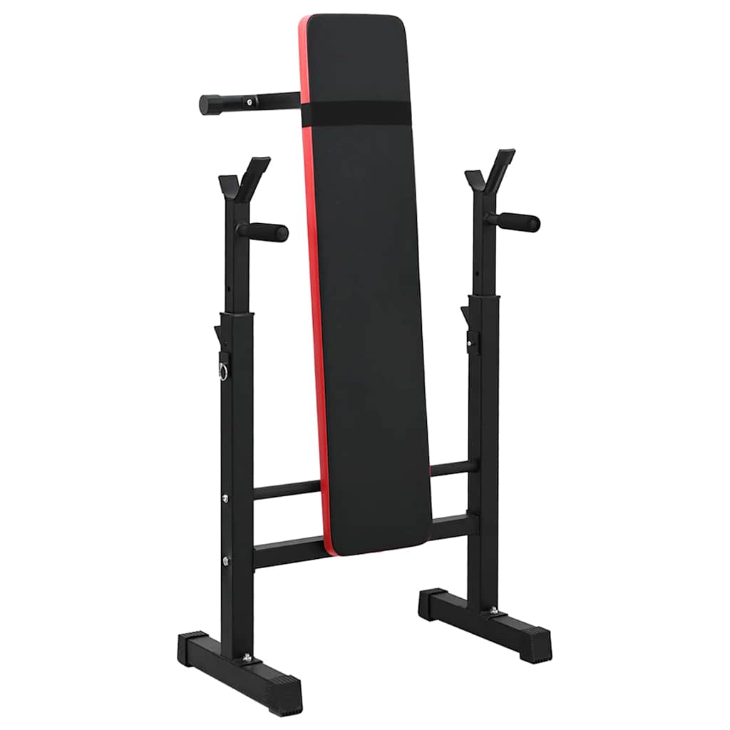 Vidaxl súly pad fekete 126,5 x 67 x 111 cm porszórt acél