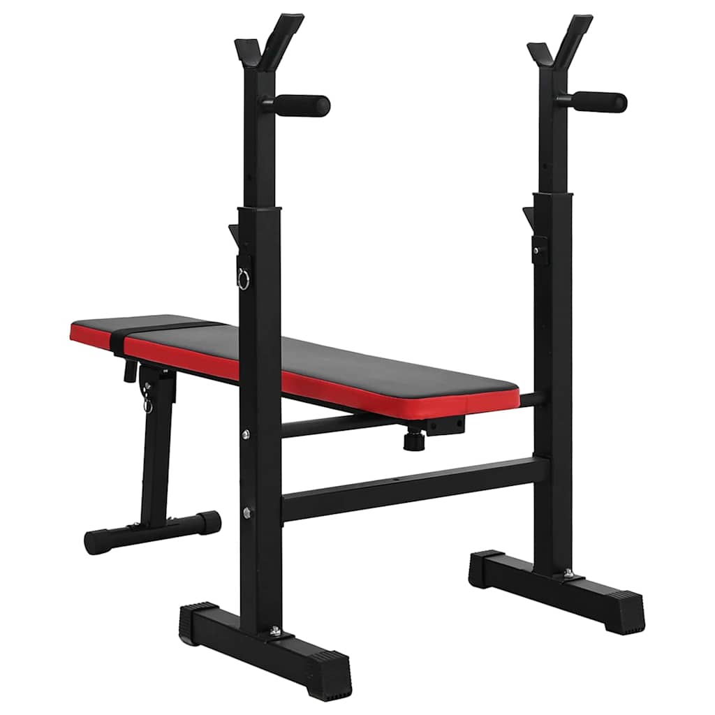 Vidaxl súly pad fekete 126,5 x 67 x 111 cm porszórt acél