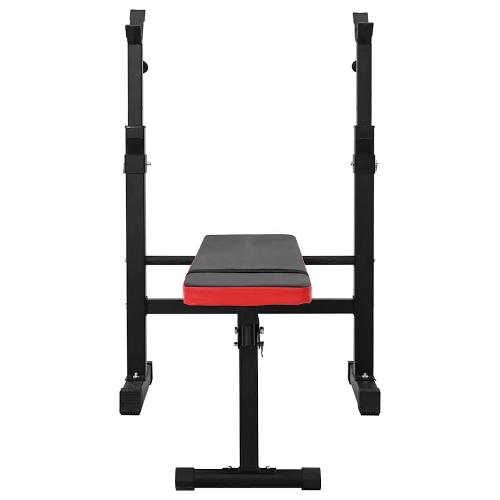 Vidaxl súly pad fekete 126,5 x 67 x 111 cm porszórt acél