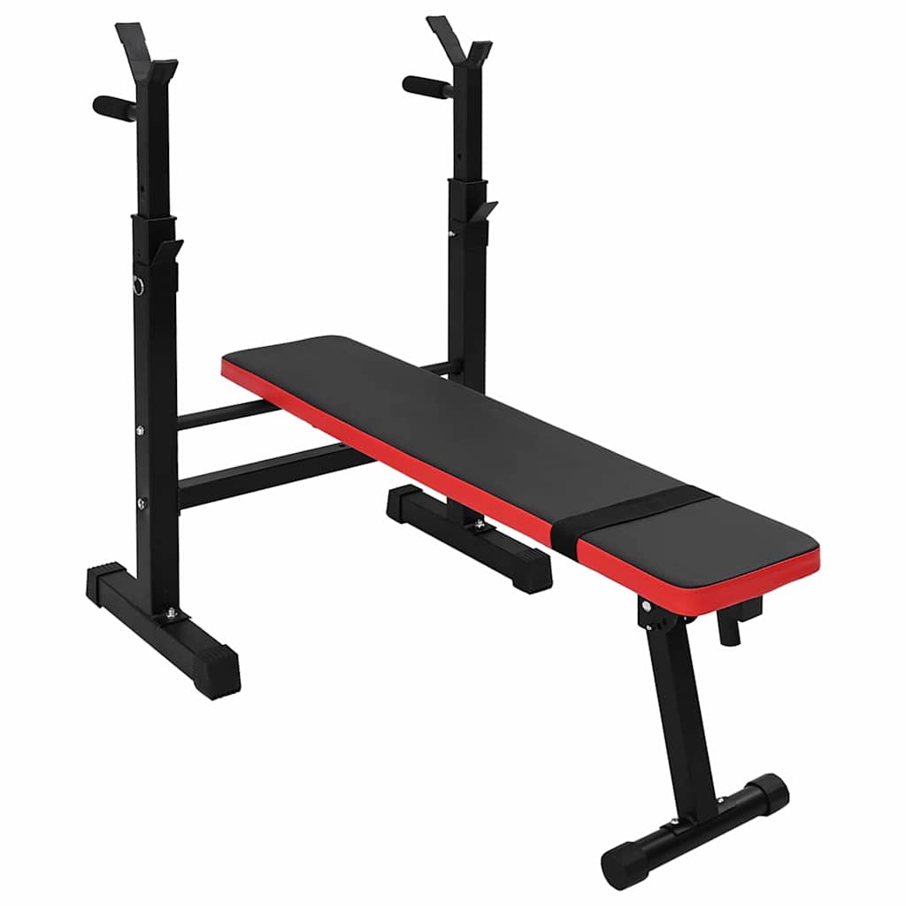 Vidaxl súly pad fekete 126,5 x 67 x 111 cm porszórt acél