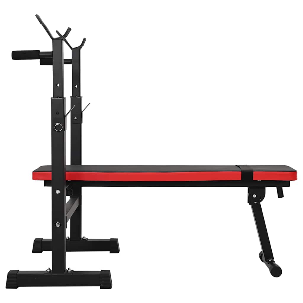 Vidaxl súly pad fekete 126,5 x 67 x 111 cm porszórt acél