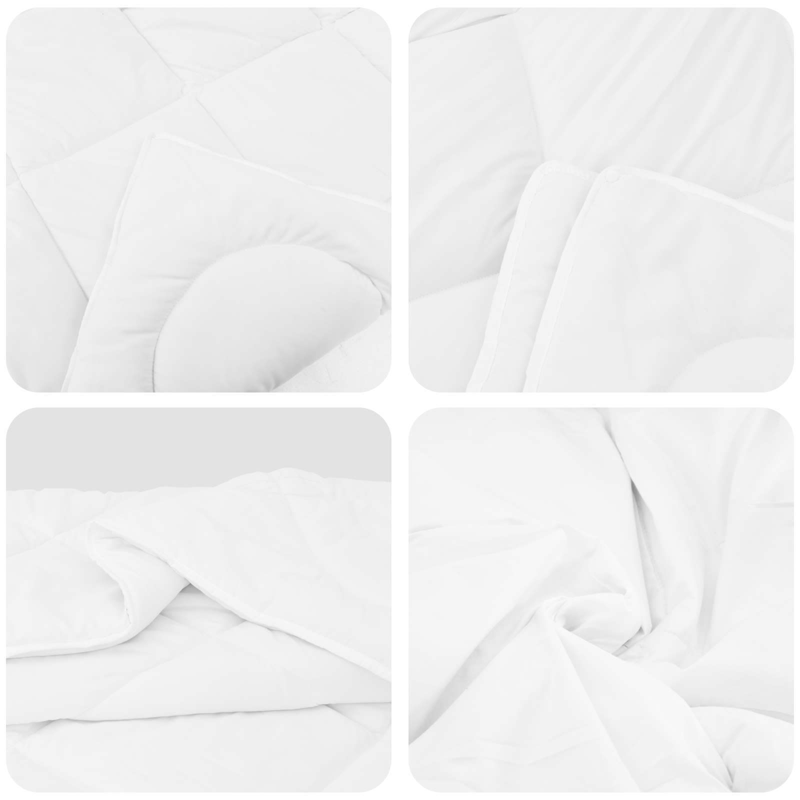 Takaró párnákkal párnával 3 pcs fehér mikroszál