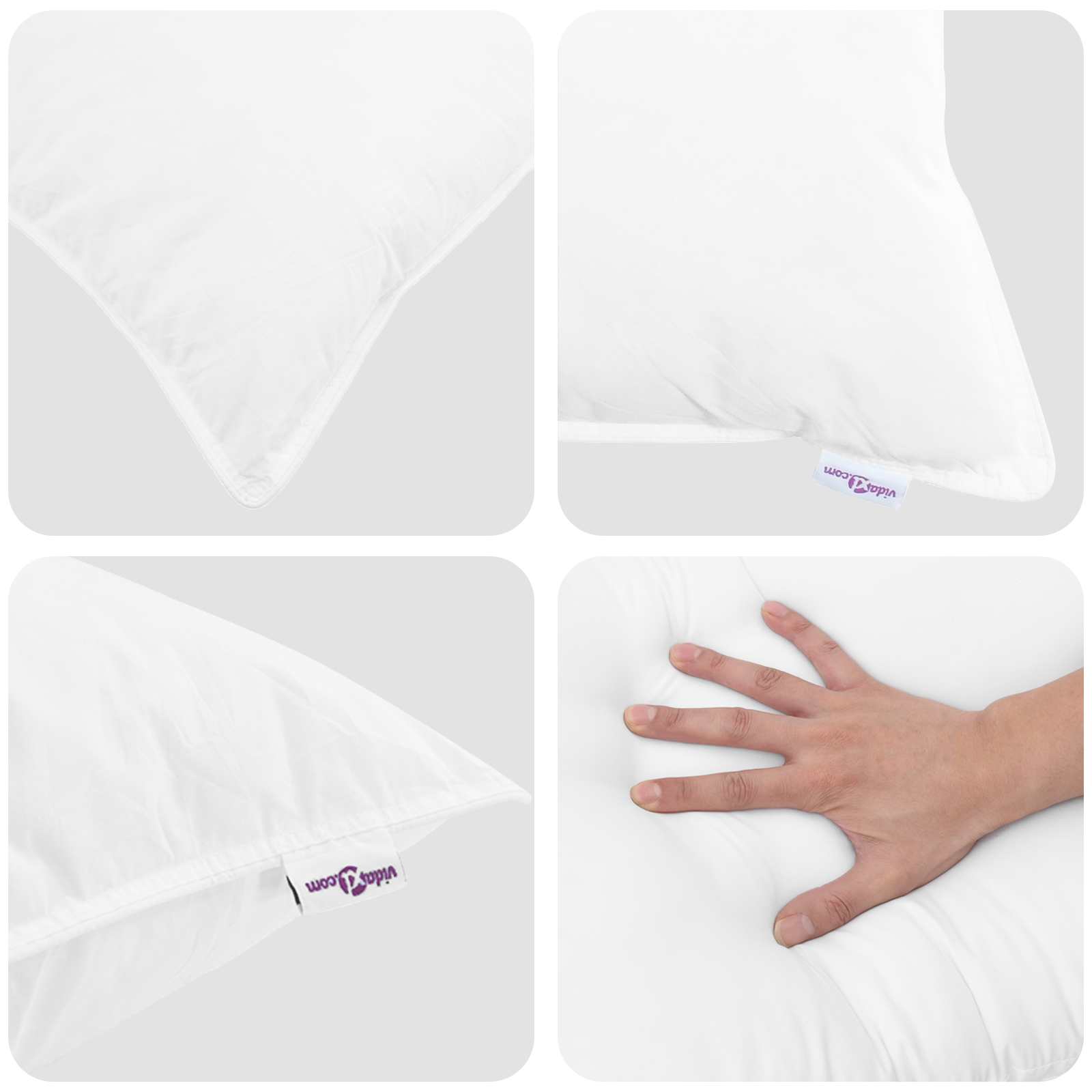 Takaró párnákkal párnával 3 pcs fehér mikroszál