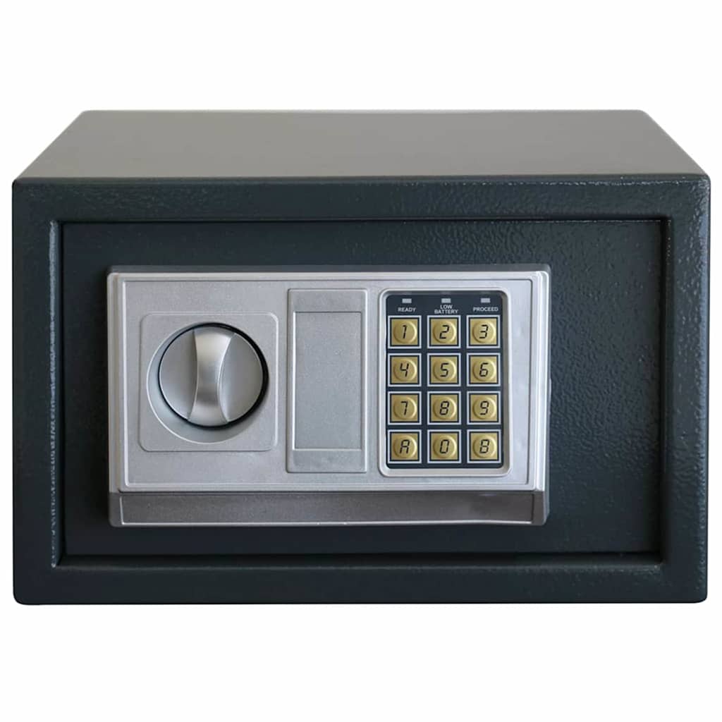 Digitális széf zárral sötétszürke 31 x 20 x 20 cm acél Digitális széf zárral sötétszürke 31 x 20 x 20 cm acél