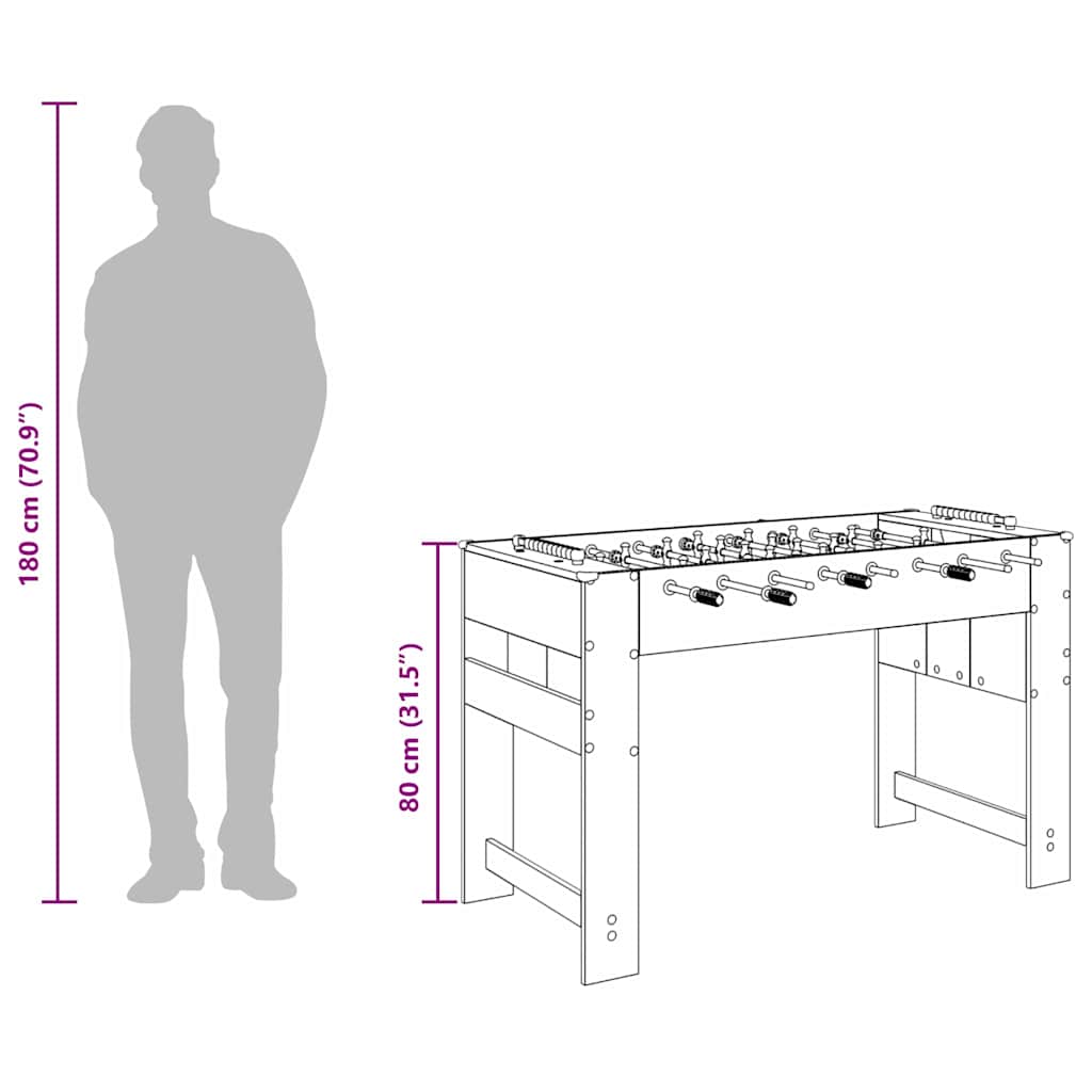 Foci asztal artisan tölgy 125 x 60,5 x 80 cm faanyag