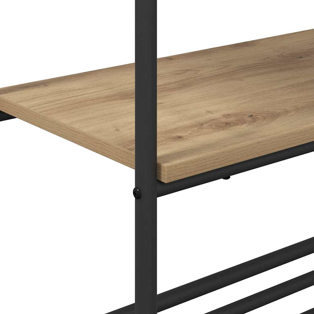 Ruhafogó polcokkal artisan tölgy 60 x 30 x 171 cm faanyag