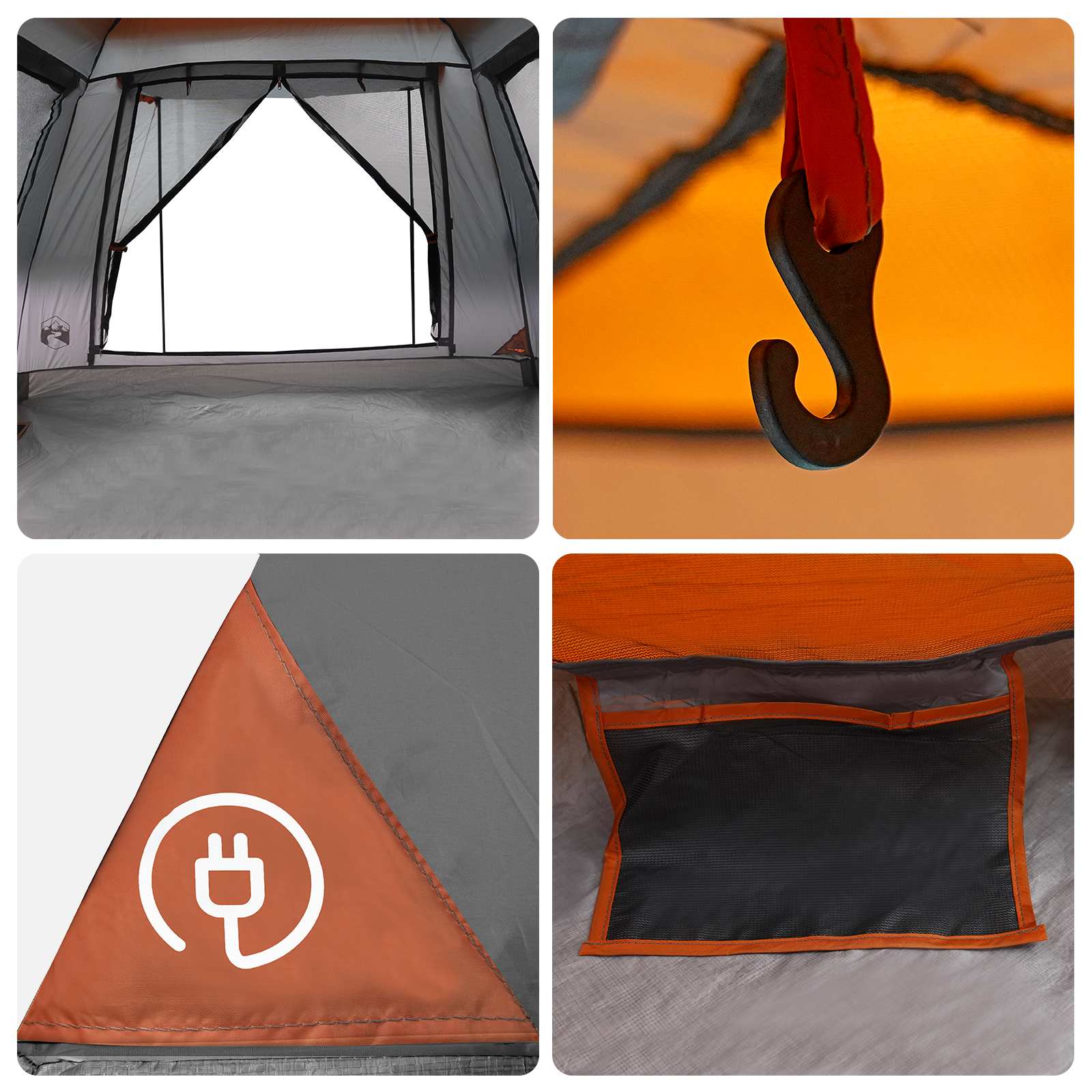 Azonnali sátor esővédővel 3 személyes gyorskioldóval tetővel