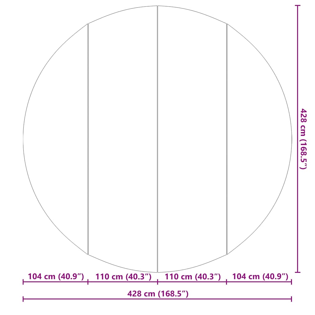 Medence alaplap fekete ø428 cm - nem szőtt szövet, kerek