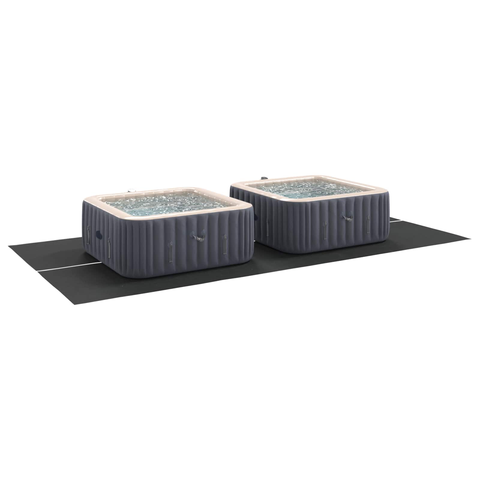 Medence alatlappal fekete 500 x 250 x 0,1 cm nemes szövet