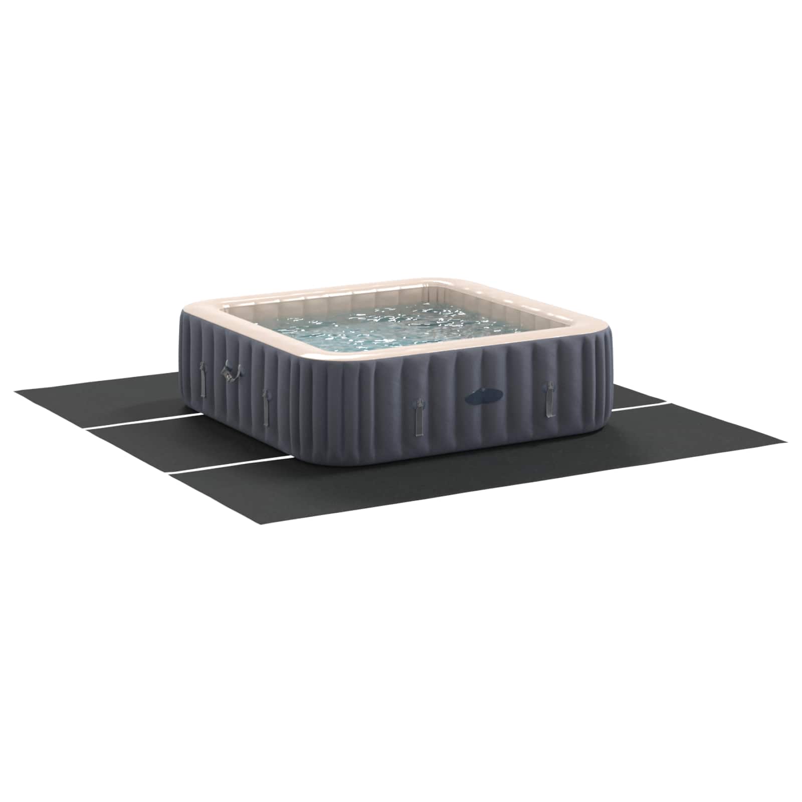Medence alatlappal fekete 396 x 396 x 0,1 cm nemes szövet