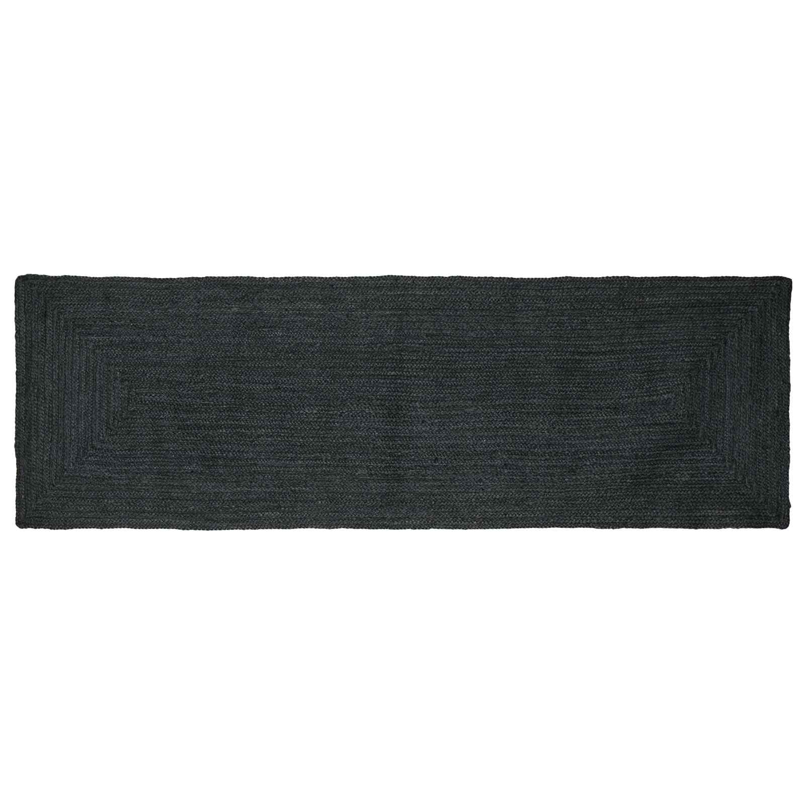 Területszőnyegek négyszögletes sötétszürke 80 x 250 cm juta