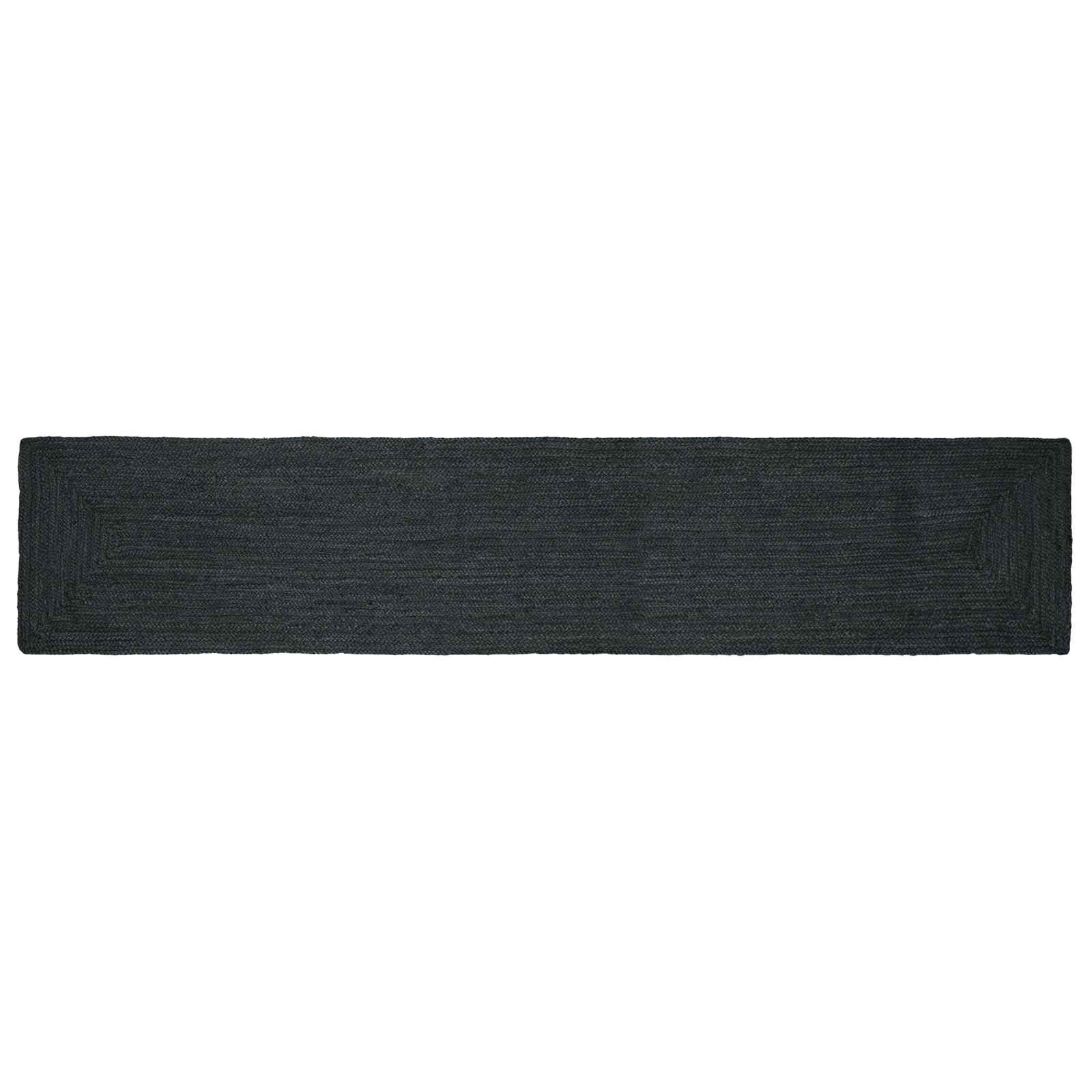 Területszőnyegek négyszögletes sötétszürke 80 x 400 cm juta