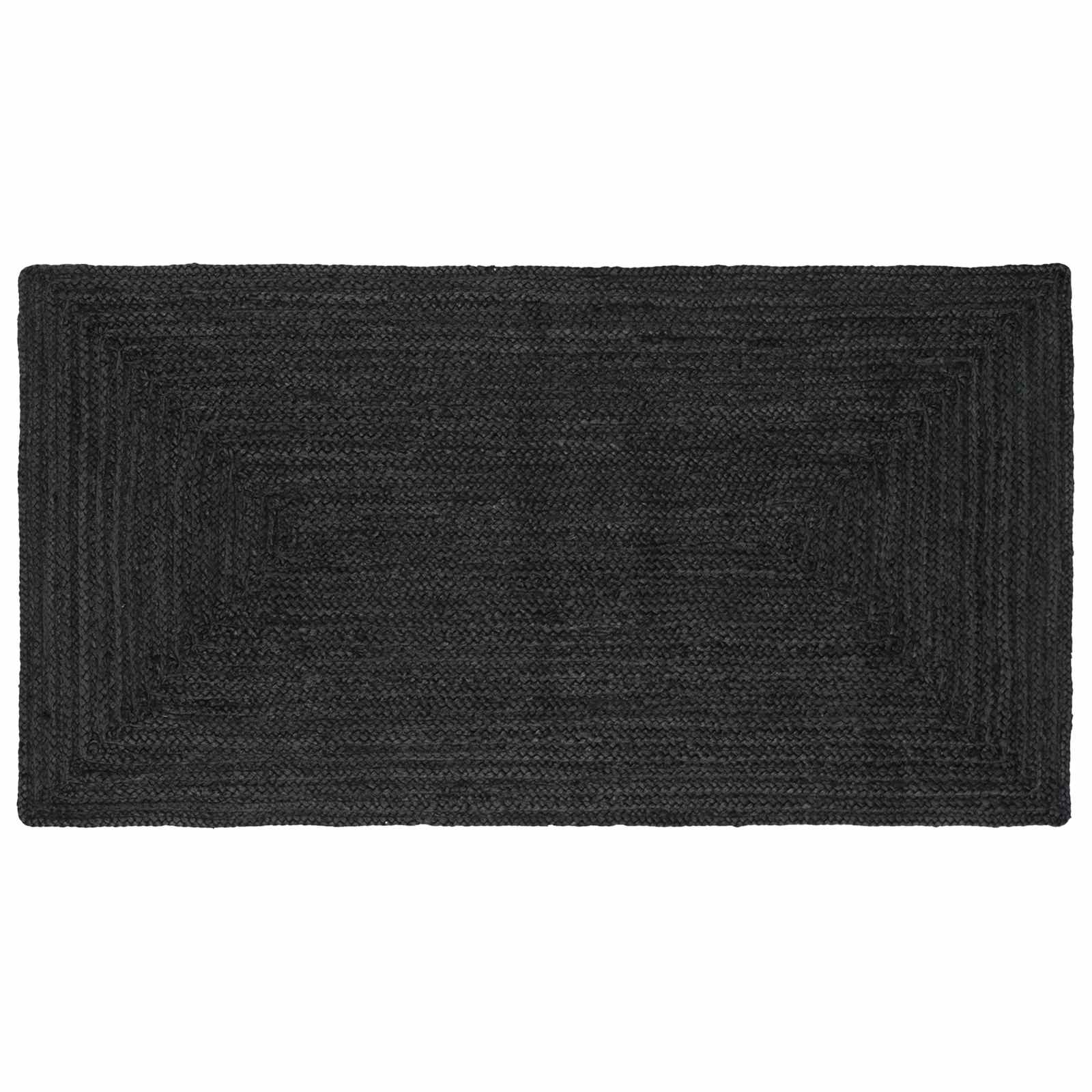Területszőnyegek négyszögletes sötétszürke 100 x 200 cm juta